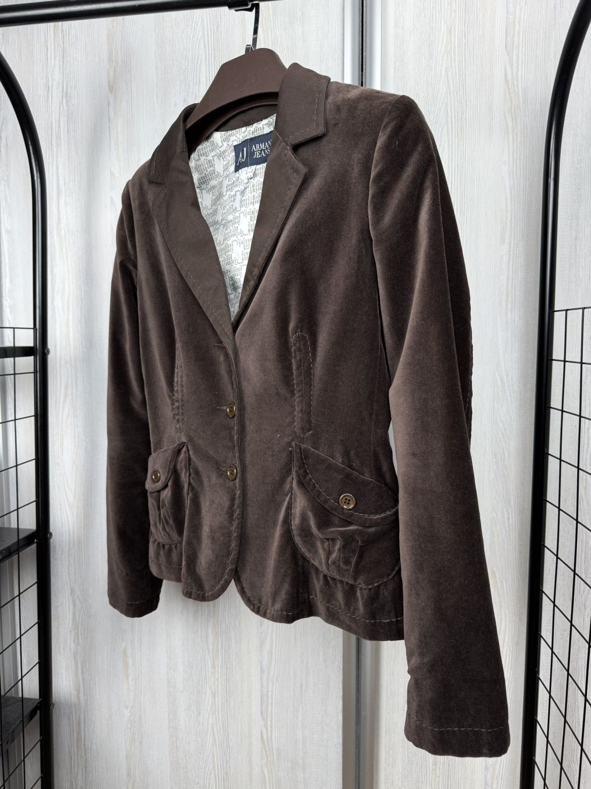 Armani Armani Jeans brown velour cotton 3 button blazer Size M / US 6-8 / IT 42-44 - 6 Thumbnail