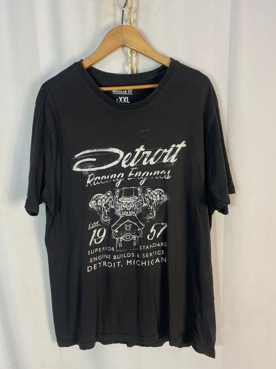 Detroit racing England printed tshirt