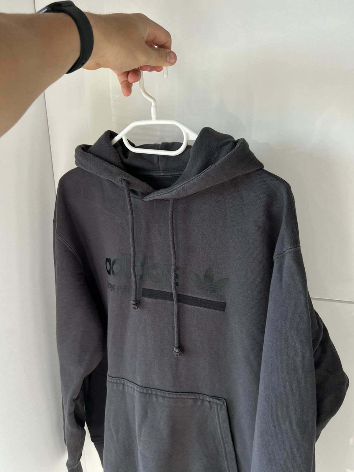 Adidas Adidas EQT Kaval Graphic Grey Premium Overprinted Hoodie Size US M / EU 48-50 / 2 - 1 Thumbnail