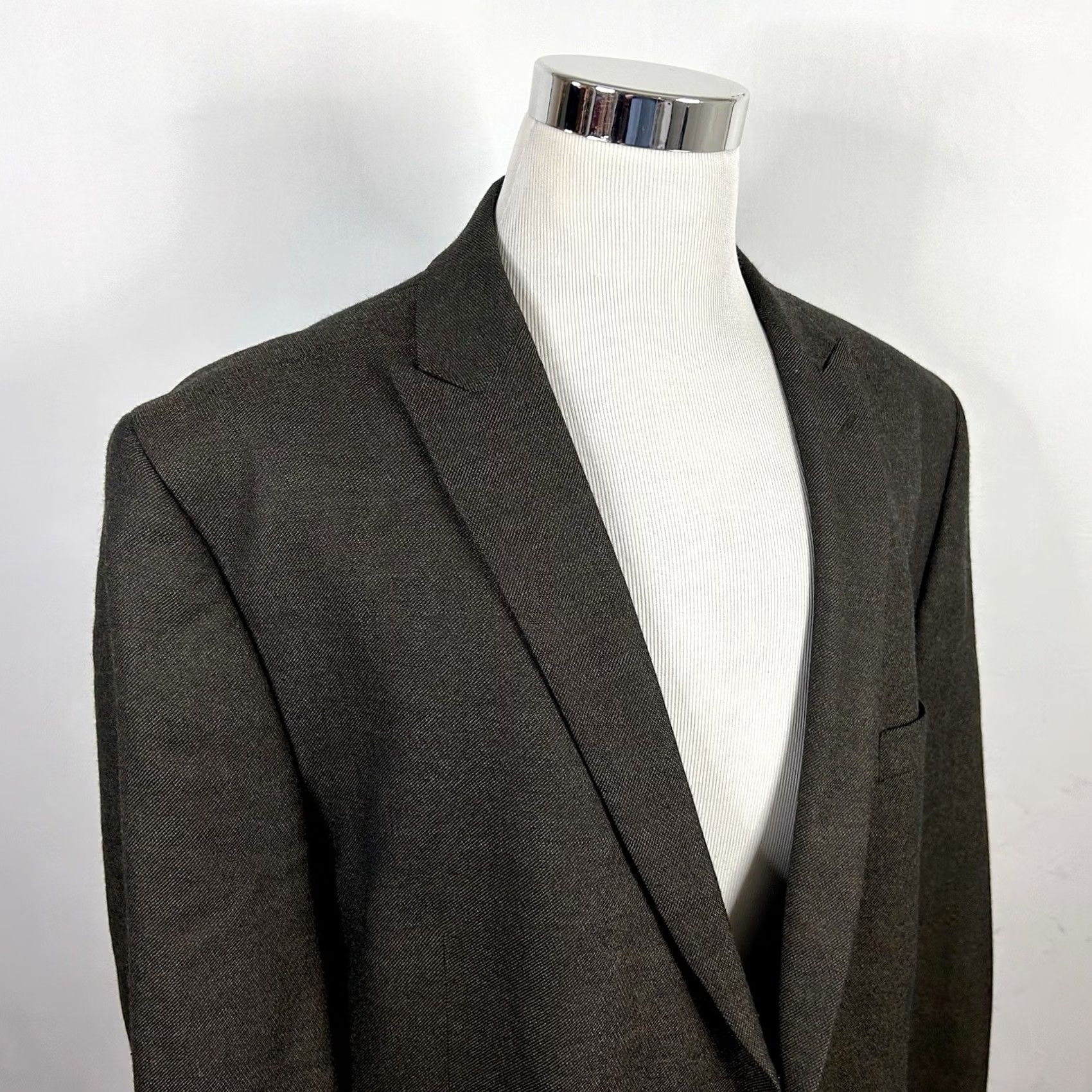 Pronto Uomo Pronto Uomo Sport Coat 52L Brown Wool Peak Lapel Two-Button Double Vented Long Coat Mens Wide Size 52 Big & Tall 100% Wool Solid Formal Jacket Size US XS / EU 42 / 0 - 2 Thumbnail