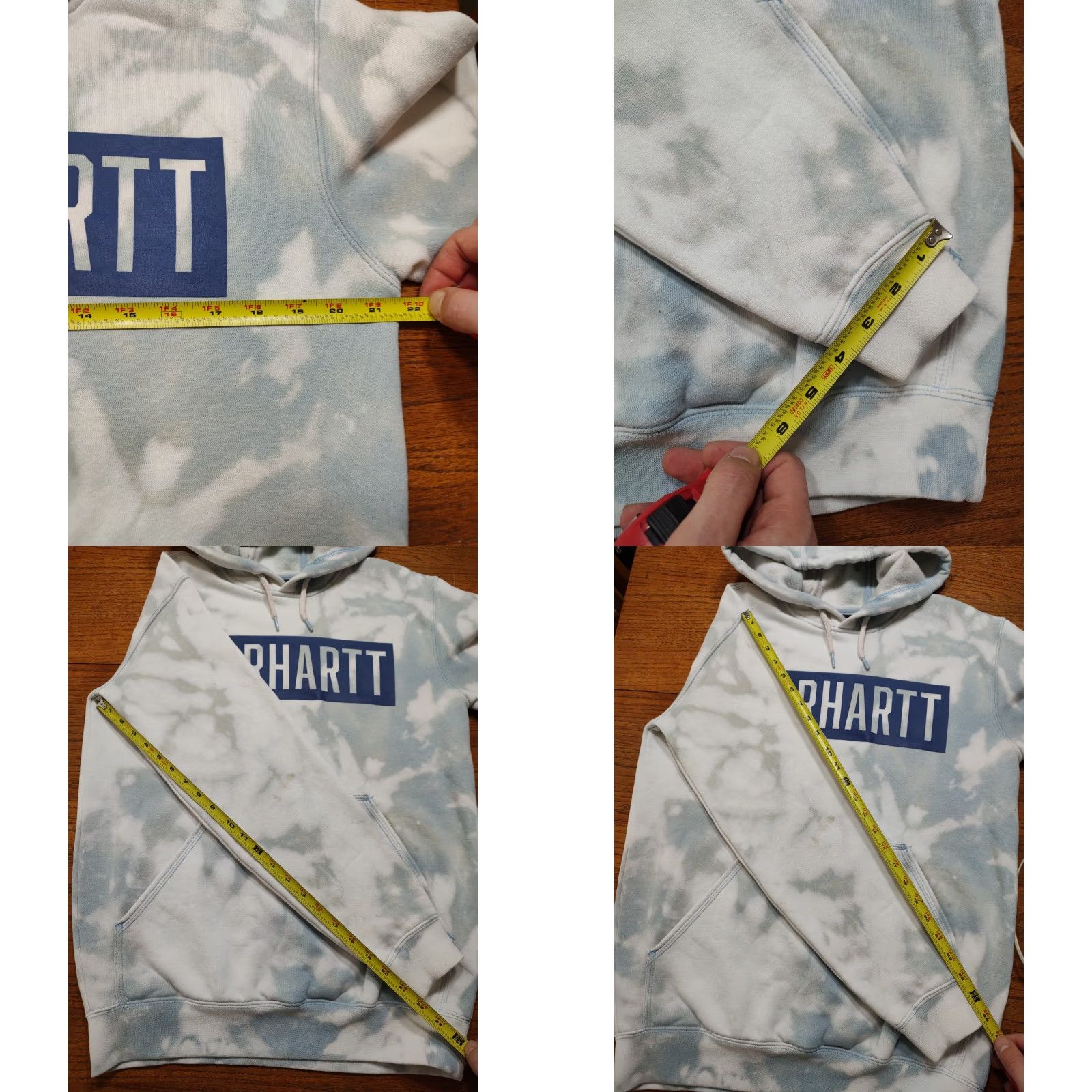 Carhartt Carhartt Hoodie Mens Small Blue Tie Dye Logo Sweatshirt Acid Wash 90s College Outdoor Pullover Size US S / EU 44-46 / 1 - 8 Thumbnail