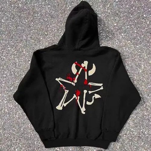 VIBE Hip Hop Dark Style Pentagram Print XXL Hooded Sweatshirt Size US XXL / EU 58 / 5 - 5 Thumbnail