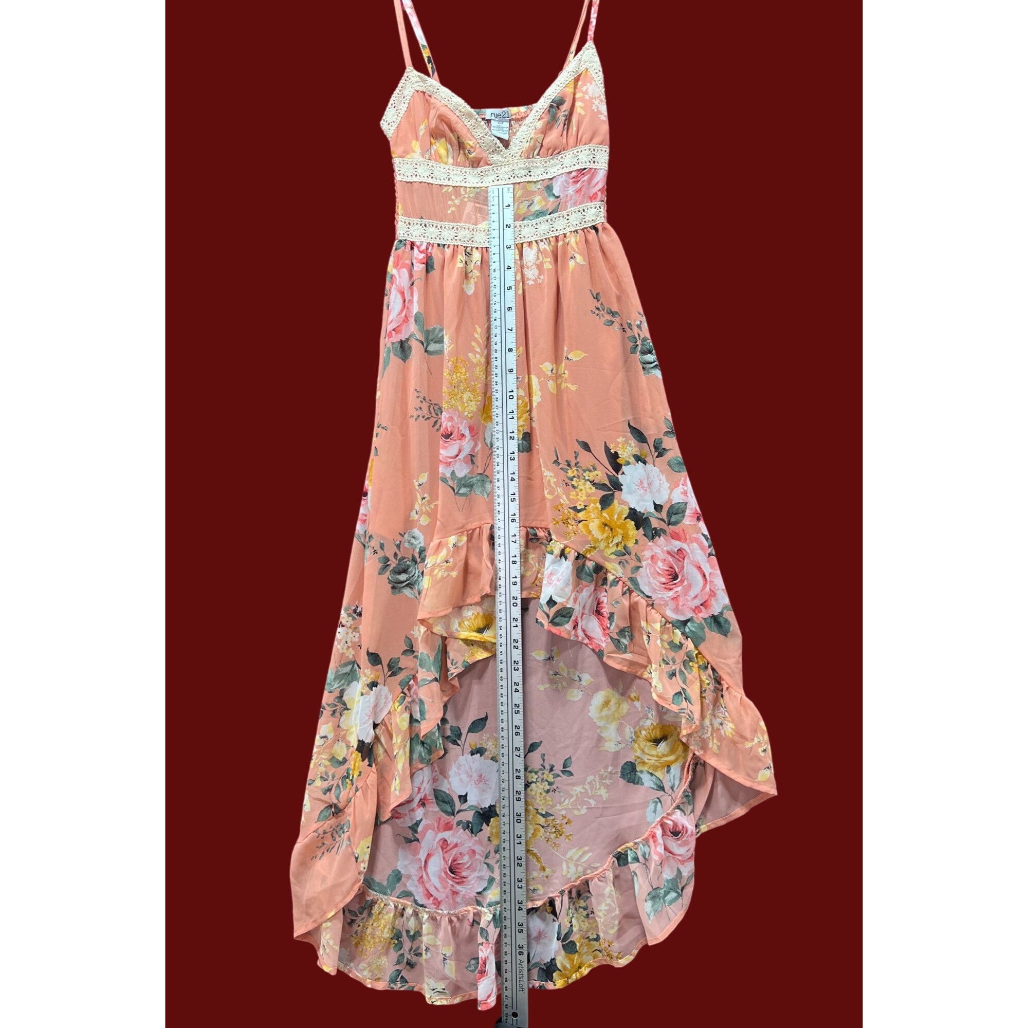 rue21 Rue 21 - Women's Sumer Sleeveless High Low Hem Ruffle Floral Size XXS / US 00 / IT 34 - 6 Thumbnail