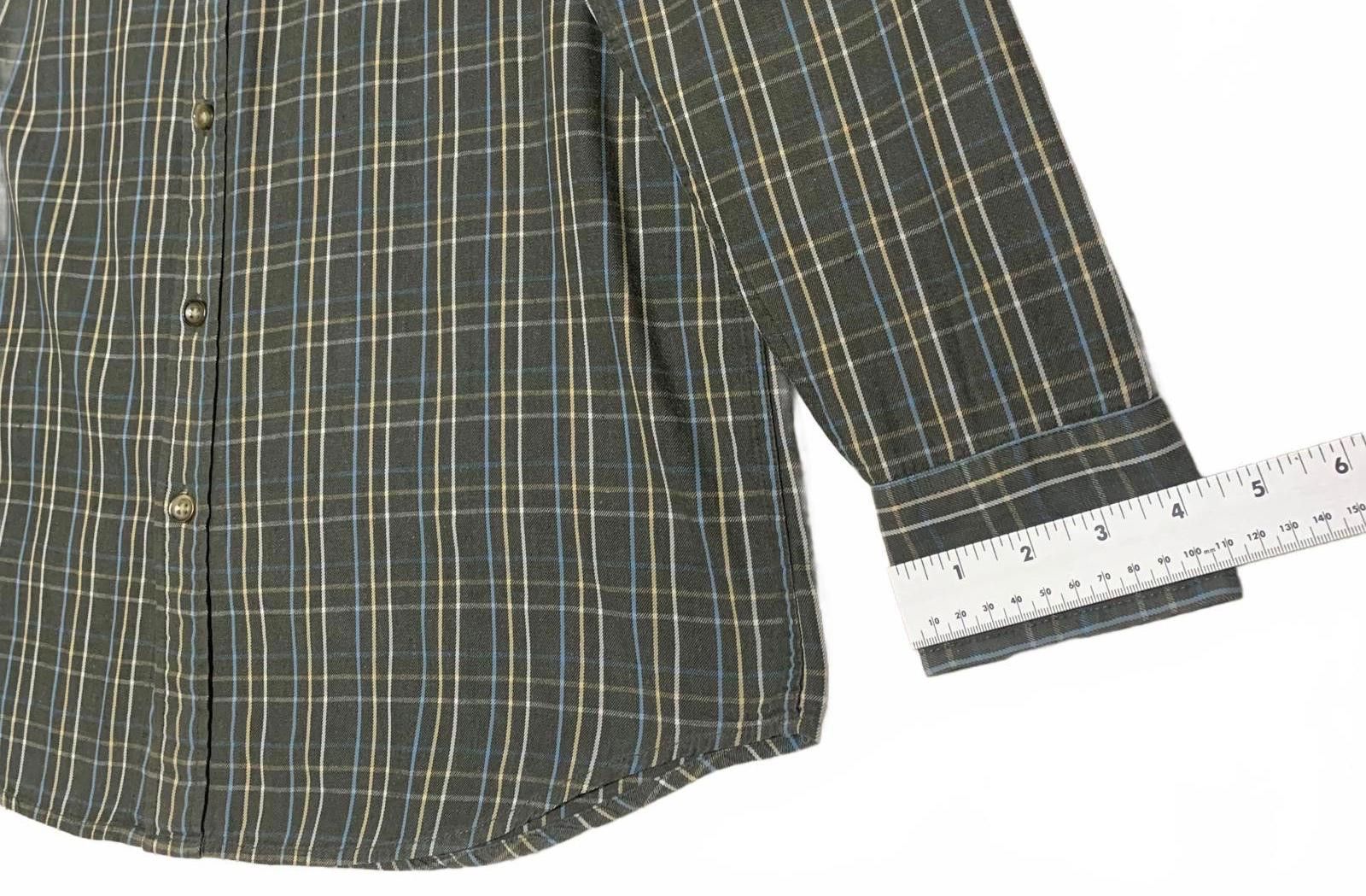 Savile Row Vintage Y2K Savile Row Men's M Plaid Olive Shirt Size US M / EU 48-50 / 2 - 8 Thumbnail