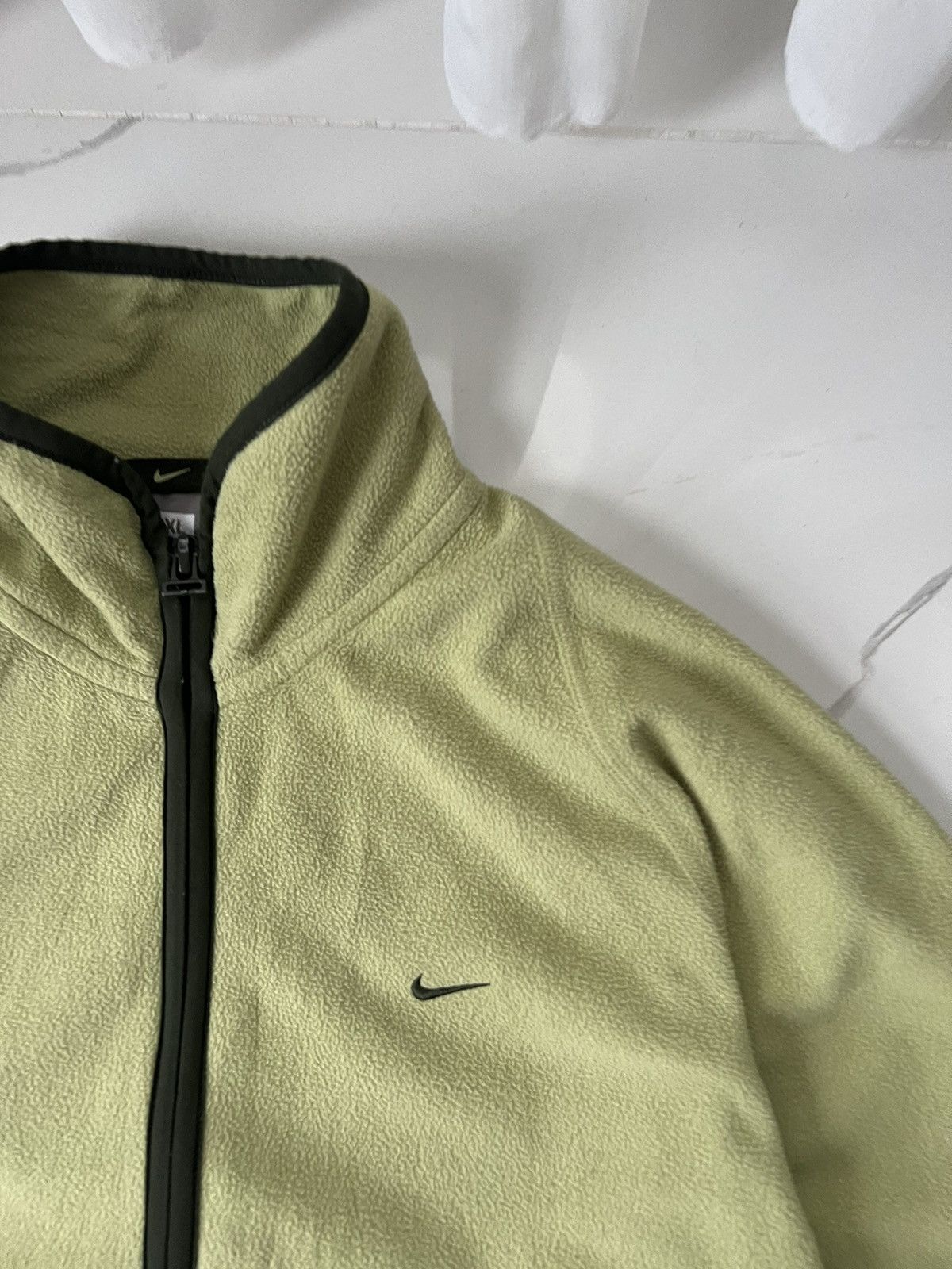 Nike × Vintage 90's NIKE RARE RETRO FLEECE SMALL SWOOSH Y2K JACKET Size US M / EU 48-50 / 2 - 4 Thumbnail