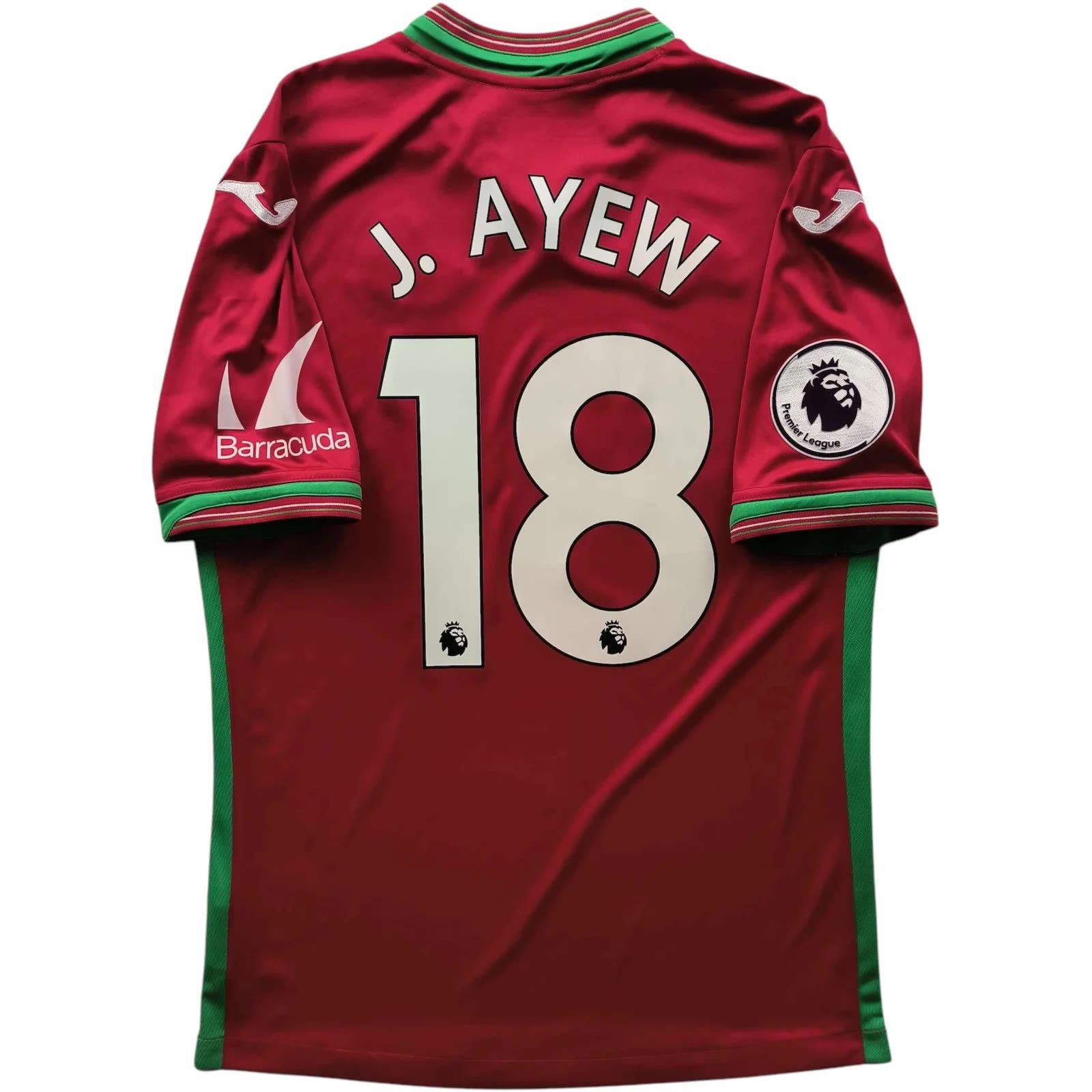 Swansea City 2017-18 away Jordan Ayew football jersey size S