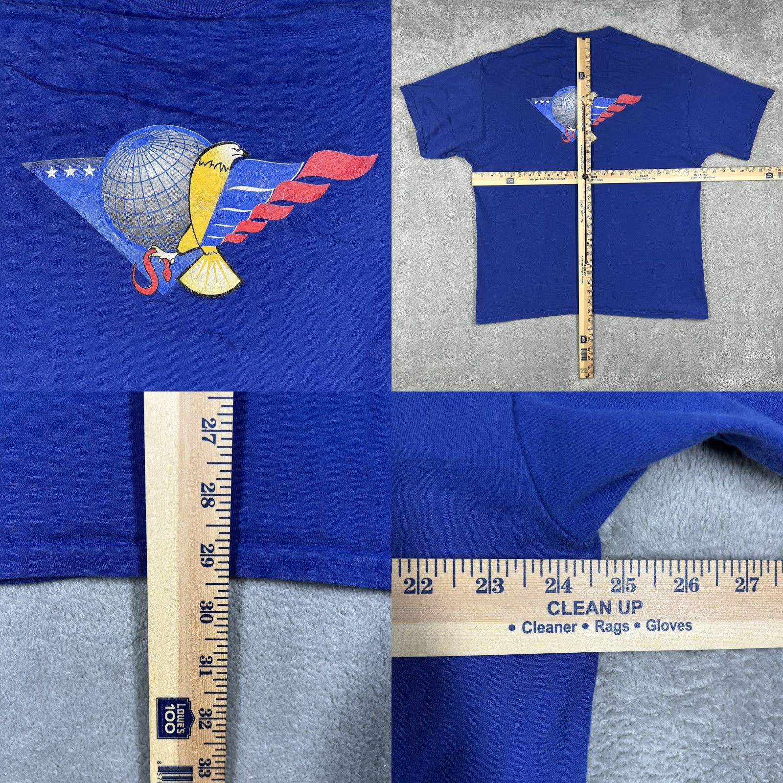 Gildan Skull and Crossbones T-Shirt Men's 2XL Royal Blue Gildan Heavy Cotton Graphic Tee Size US XXL / EU 58 / 5 - 8 Thumbnail