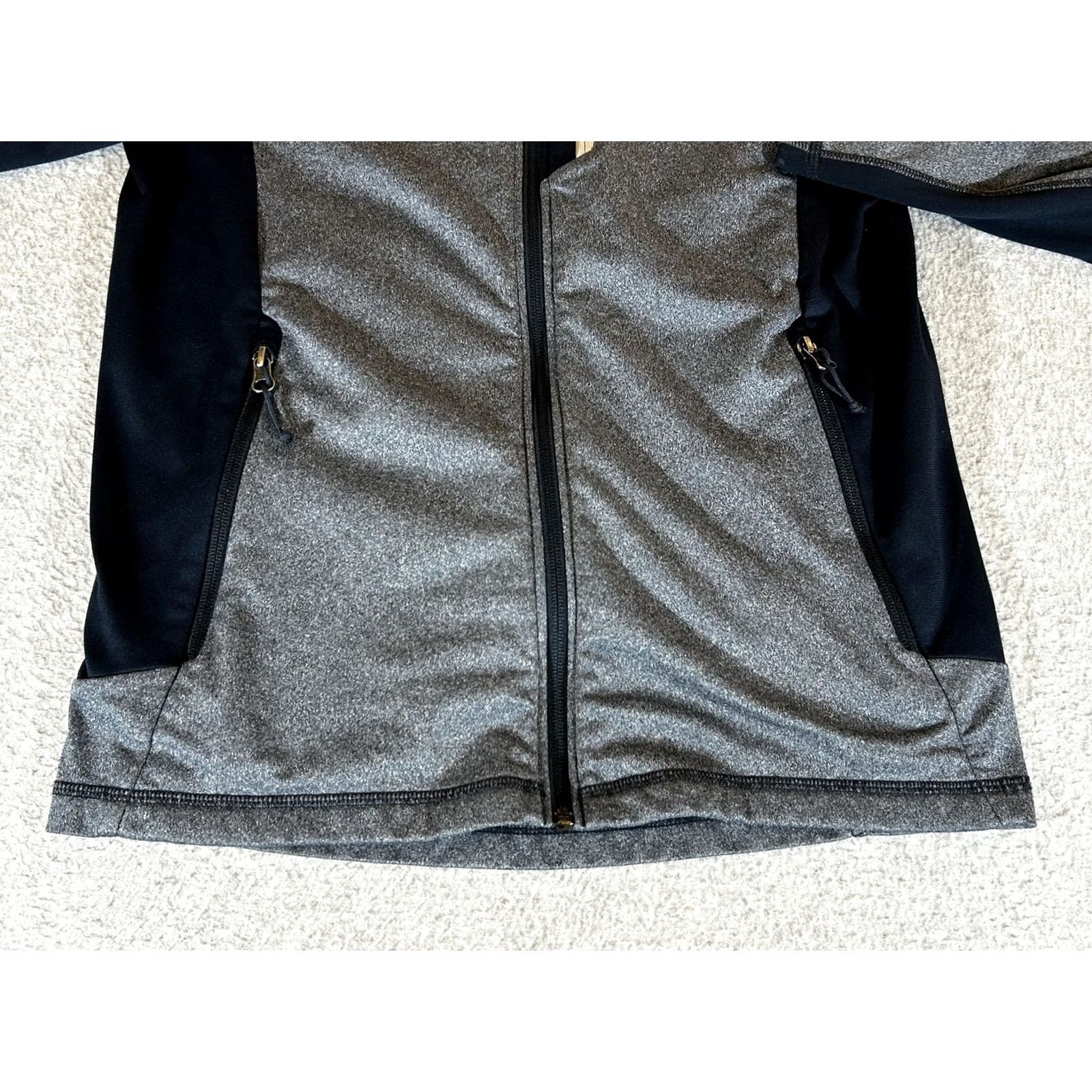 The North Face The North Face Jacket Mens S Gray Softshell Zip Full-Zip Pockets Stand-Up Collar Colorblock Hiking TNF Size US S / EU 44-46 / 1 - 2 Thumbnail