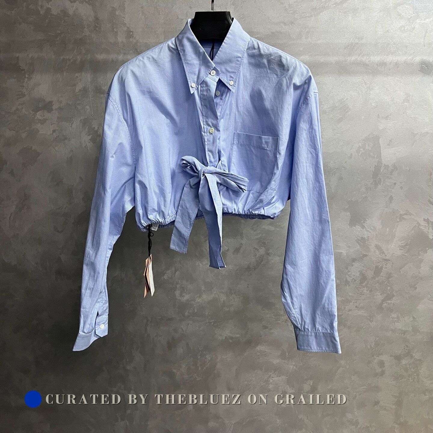 Miu Miu Miu Miu Cropped Long-Sleeve Check Top Size M / US 6-8 / IT 42-44 - 1 Thumbnail