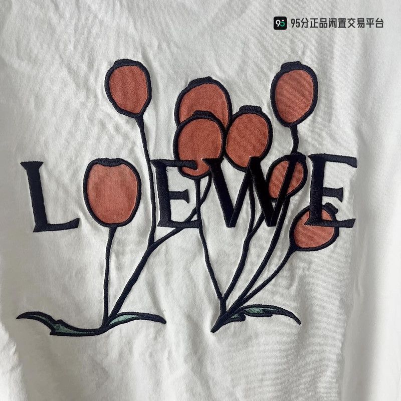 Loewe LOEWE Men's Plant Embroidery Cotton Short Sleeve T-Shirt Size US XS / EU 42 / 0 - 1 Thumbnail
