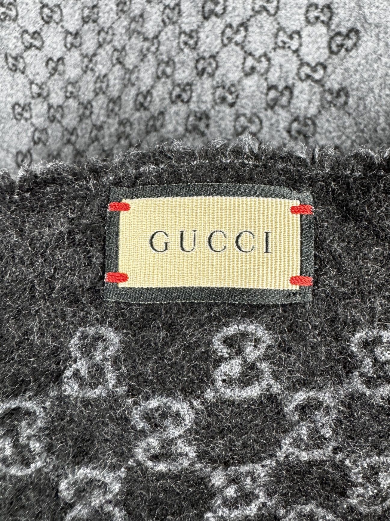 Gucci GUCCI GG Jacquard Wool Unisex Scarf Size ONE SIZE - 5 Thumbnail