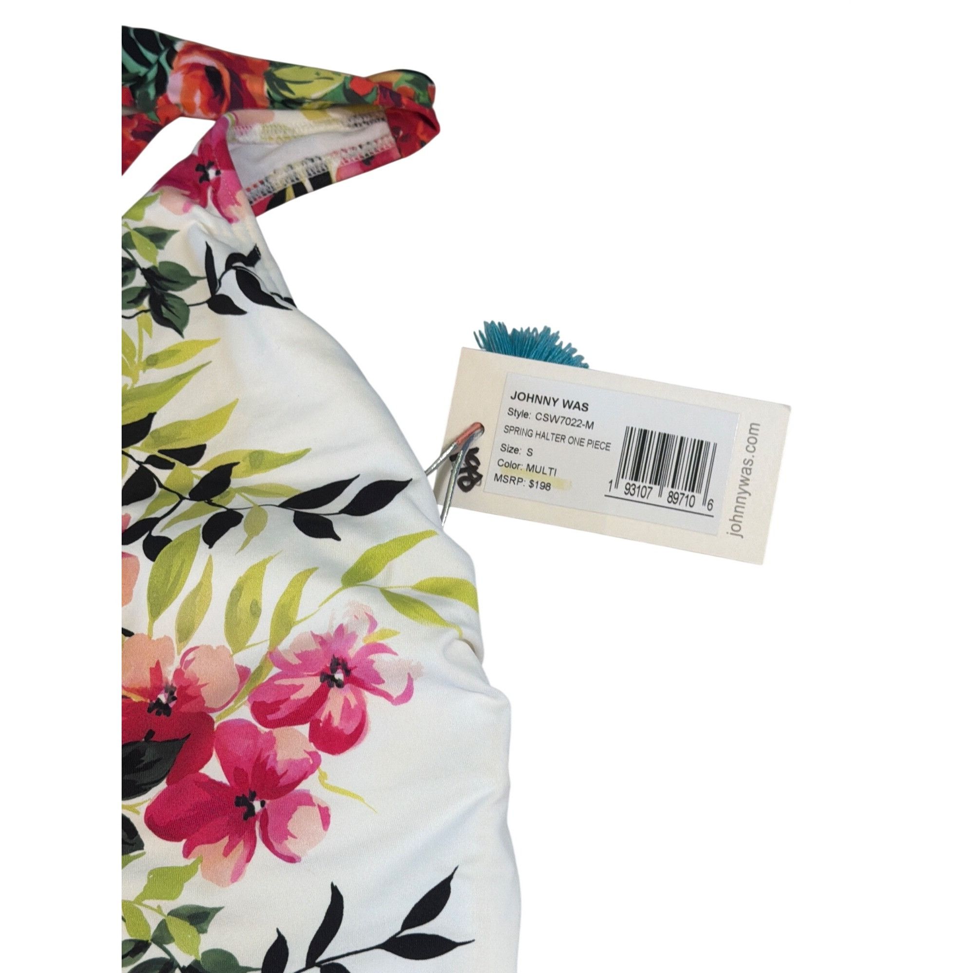 Johnny Was New Johnny Was Spring Halter One Piece Floral Swim Suit Smal Size ONE SIZE - 8 Thumbnail