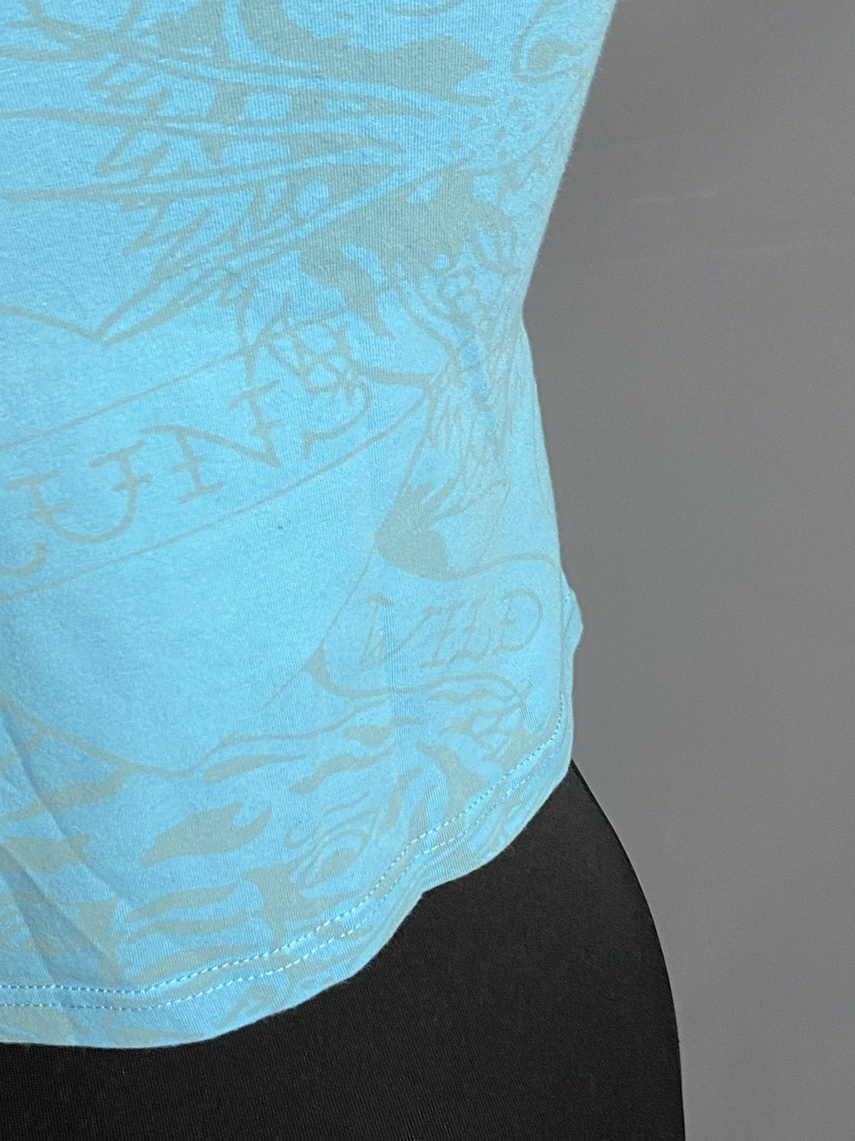 Ed Hardy Ed Hardy Cropped T-Shirt Blue Graphic Skull Animal Size M Size M / US 6-8 / IT 42-44 - 14 Thumbnail