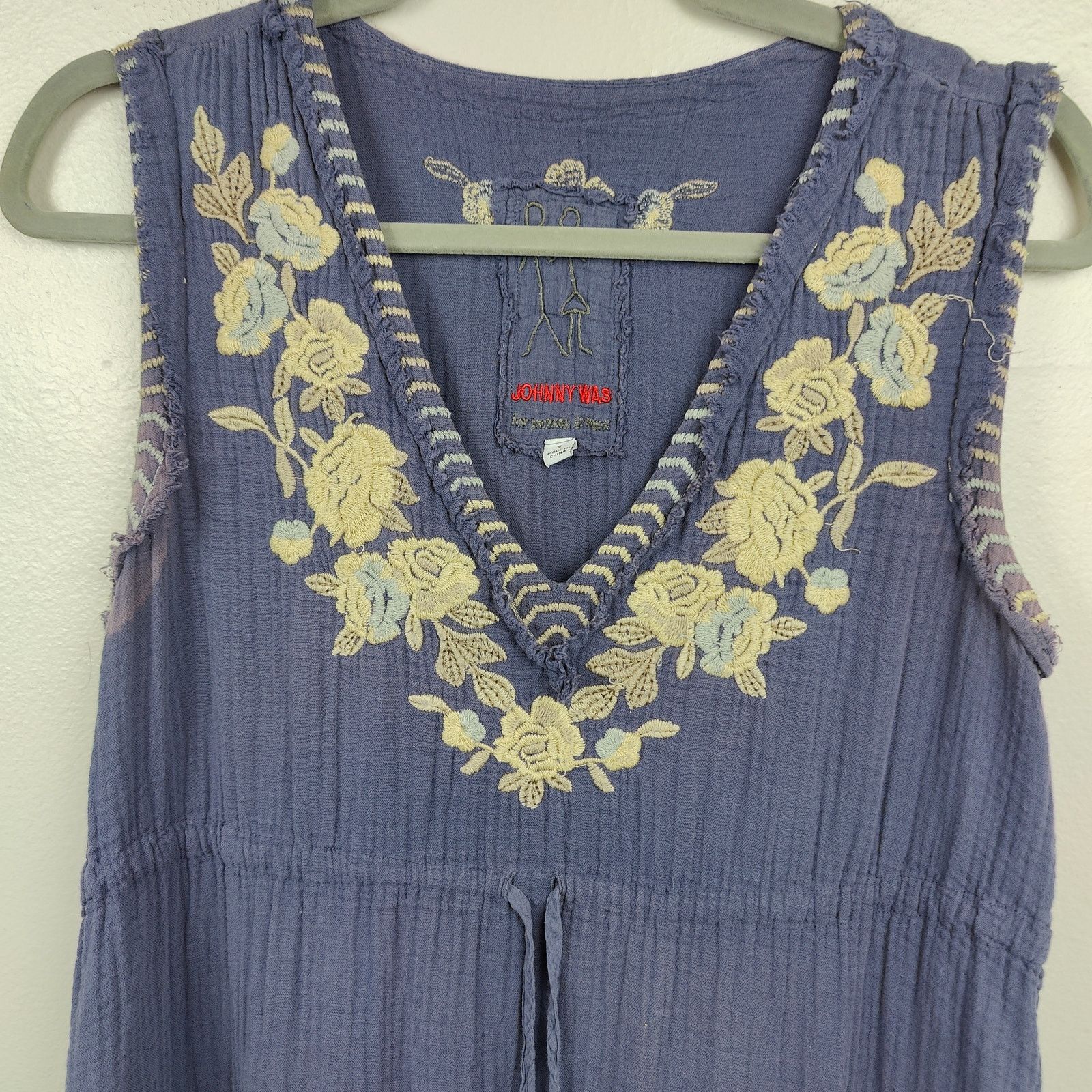 Johnny Was Johnny Was Maxi Dress Womens Small Purple Gauze Cream Floral Size S / US 4 / IT 40 - 2 Thumbnail