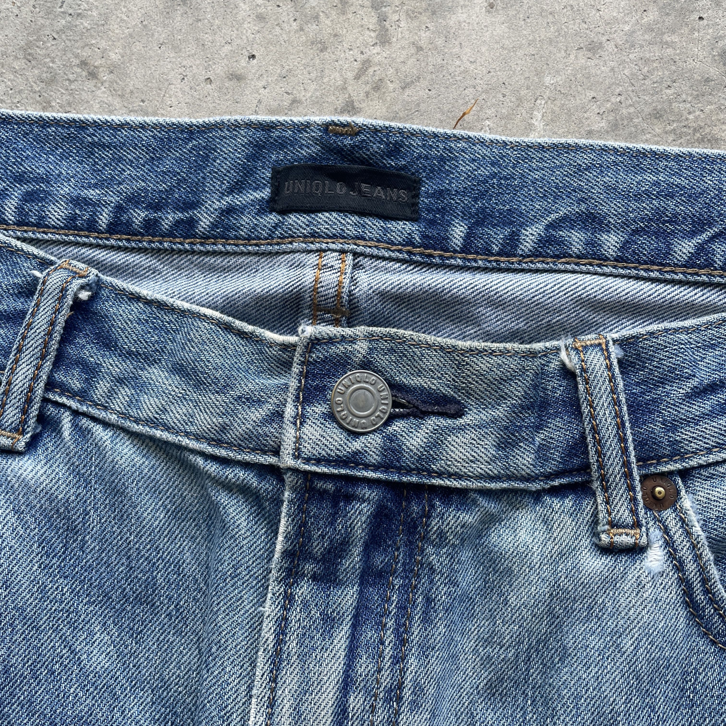 Japanese Brand VINTAGE JAPANESE FADED DENIM DISTRESSED JEANS PANTS W37 Size US 37 - 6 Thumbnail