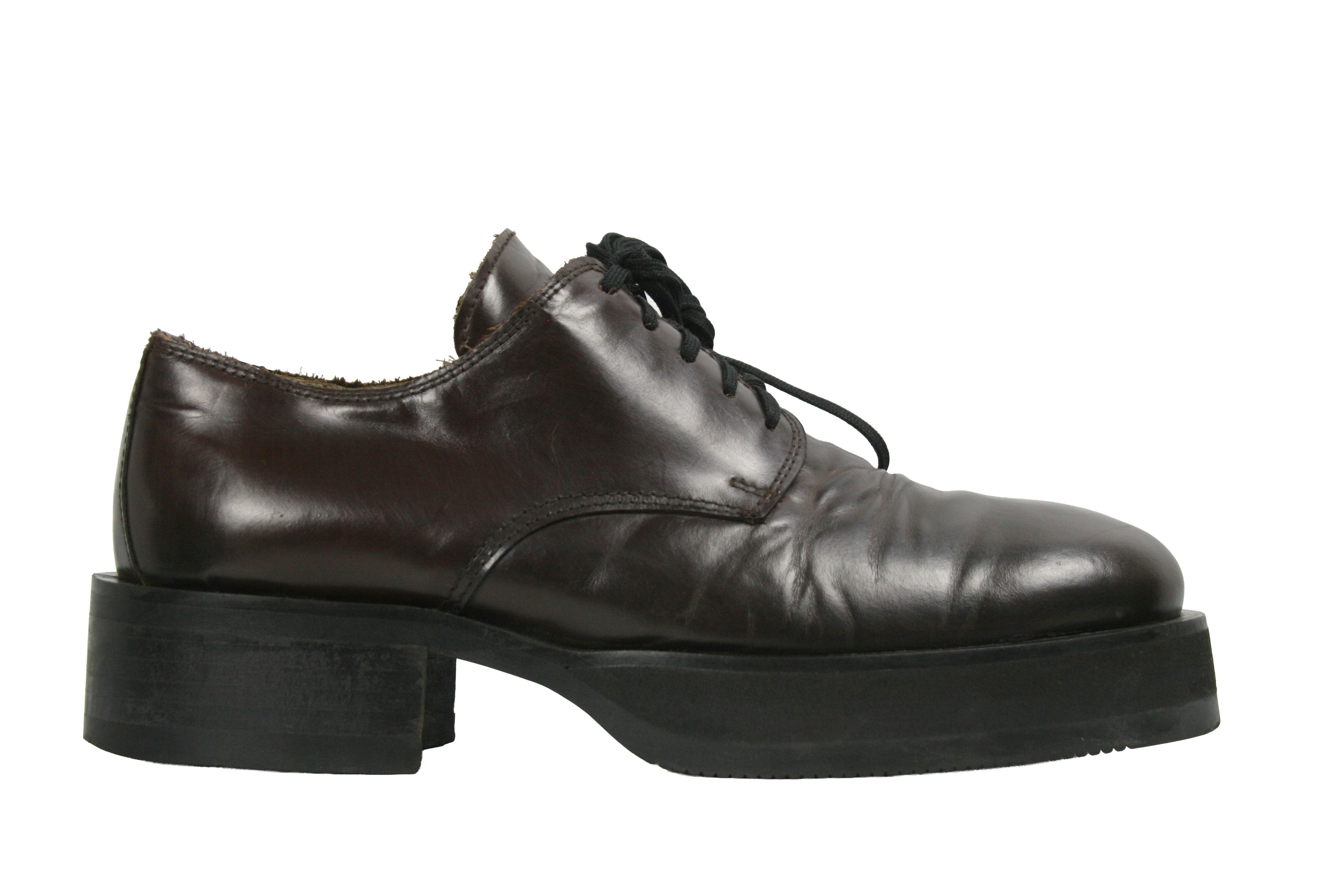 Dolce & Gabbana 90S Massive Platform Oversize Derby Shoes Vintage Size US 7.5 / EU 40-41 - 2 Thumbnail