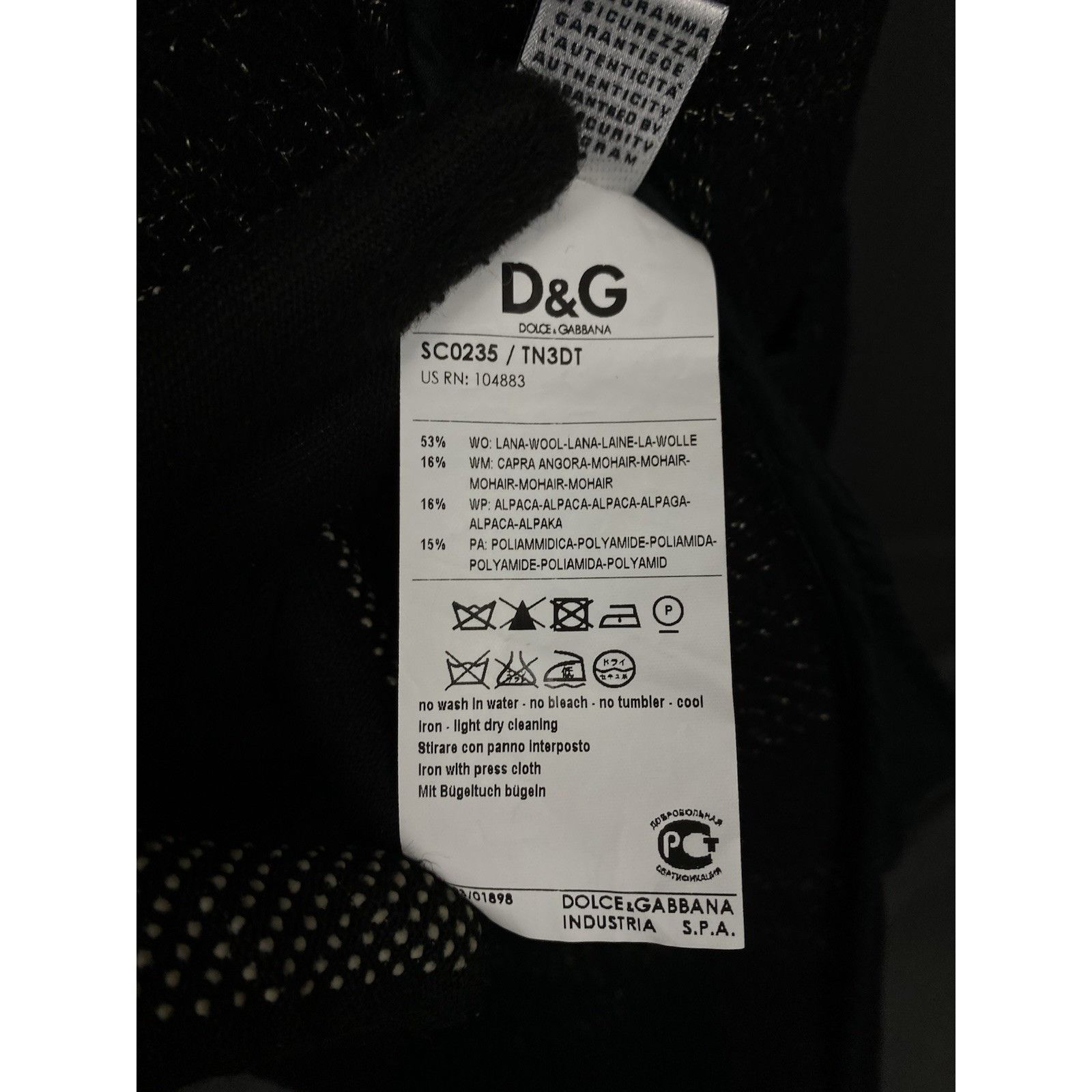 Dolce & Gabbana Dolce&Gabbana Women's Black Checked Wool Double Breasted Coa Size S / US 4 / IT 40 - 12 Thumbnail