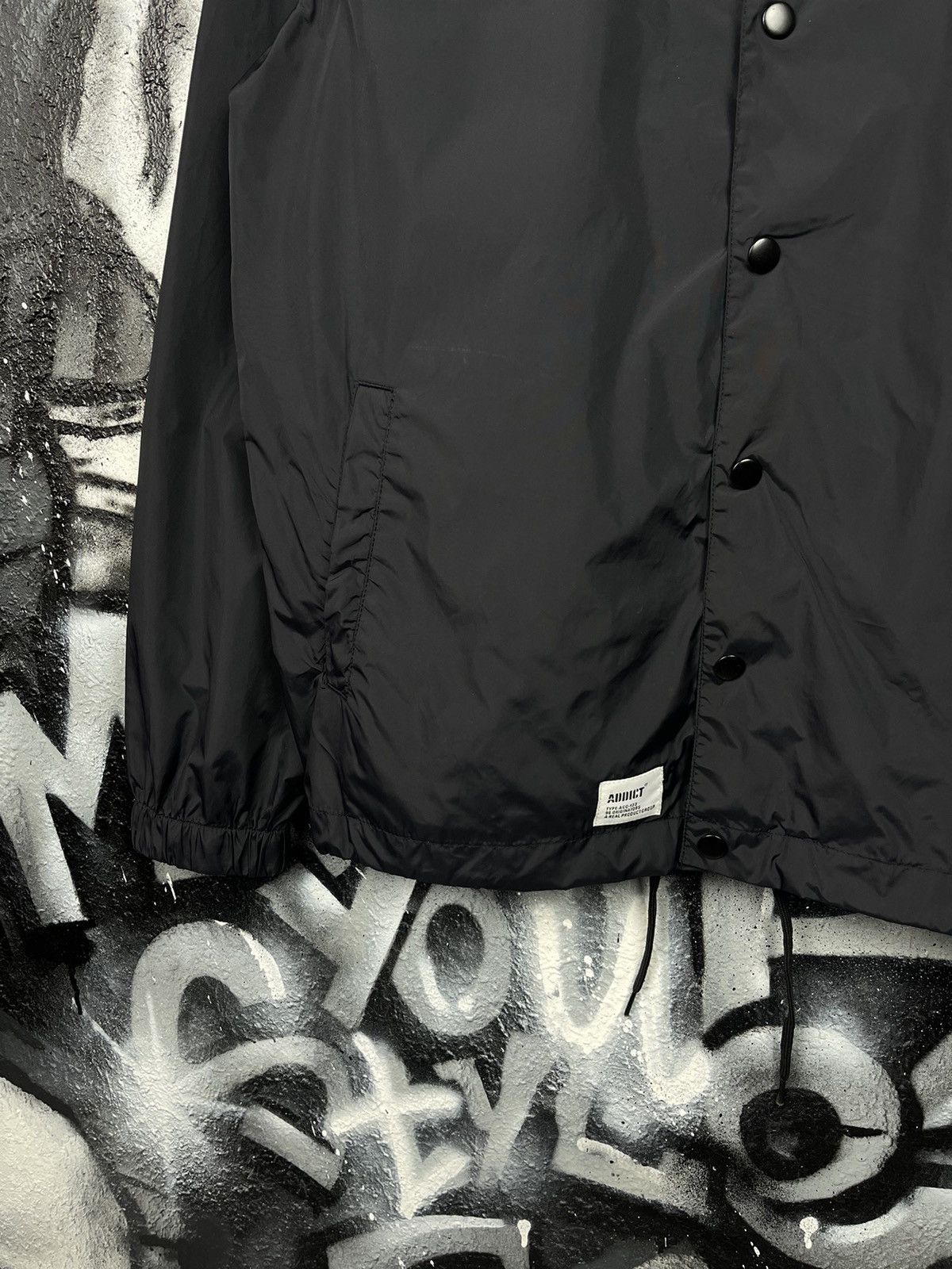 ADDICT Addict London Beats Collection Black Nylon Coach Jacket Men’s Size Large Size US L / EU 52-54 / 3 - 6 Thumbnail