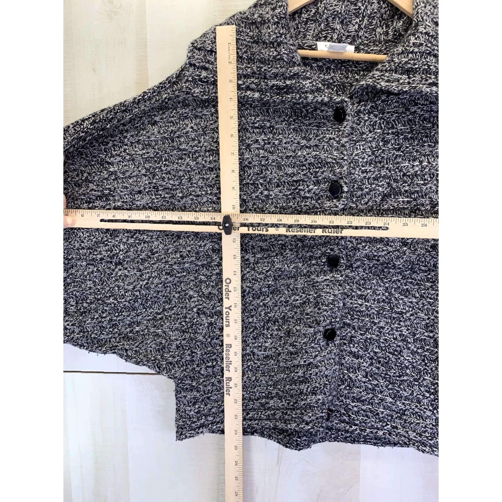 Calvin Klein Calvin Klein Lambswool Gray Knit Womens Poncho Wrap Sweater M- Regular SS Cape mix Size M / US 6-8 / IT 42-44 - 5 Thumbnail