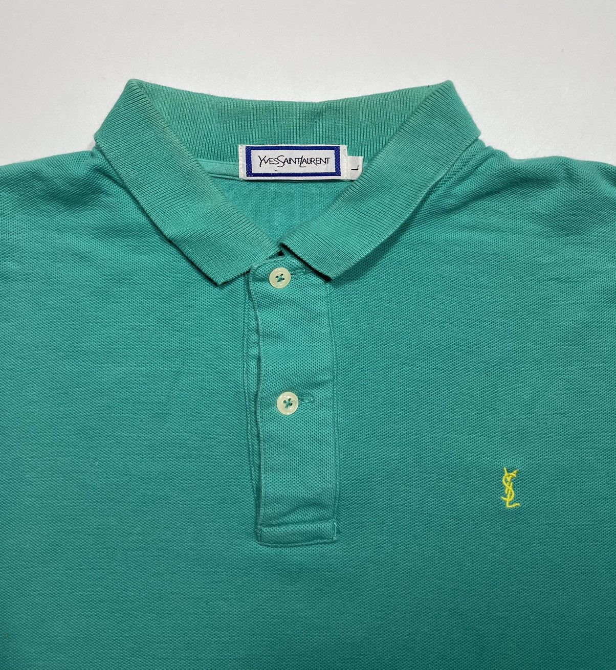 Yves Saint Laurent Vintage Ysl Yves Saint Laurent pique 90s embroidery Size US L / EU 52-54 / 3 - 3 Thumbnail