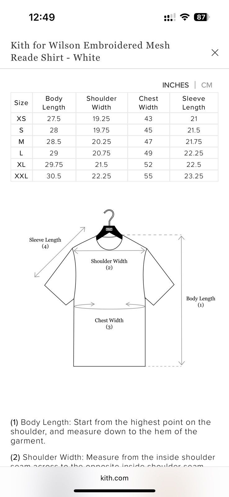 Kith × Wilson Embroidered Mesh SS Read Shirt Size US S / EU 44-46 / 1 - 3 Thumbnail
