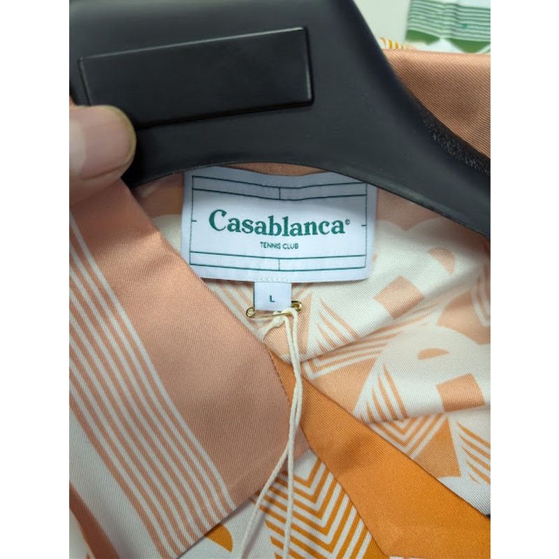 Casablanca o1rshd1 Gradient Heart Monogram Short-Sleeve Shirt in Multi Size US L / EU 52-54 / 3 - 18 Thumbnail