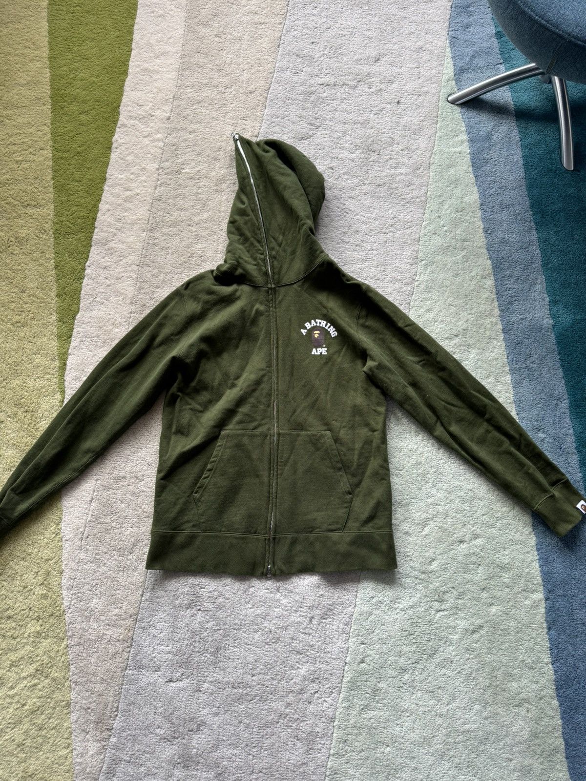 Bape College Logo Full Zip Hoodie Size US XL / EU 56 / 4 - 1 Thumbnail