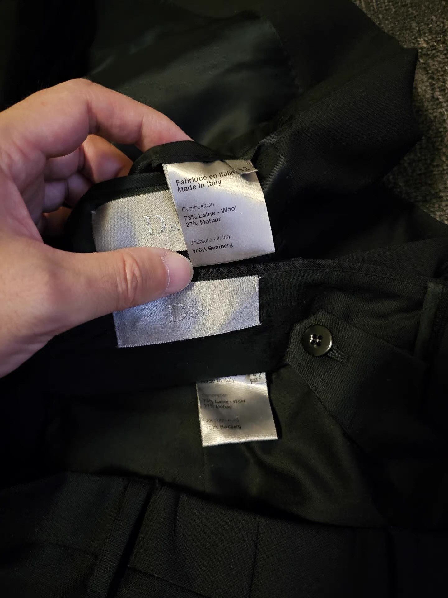 Dior Dior Men's Wool & Mohair Blend Suit. Q4 Size 50R - 7 Thumbnail