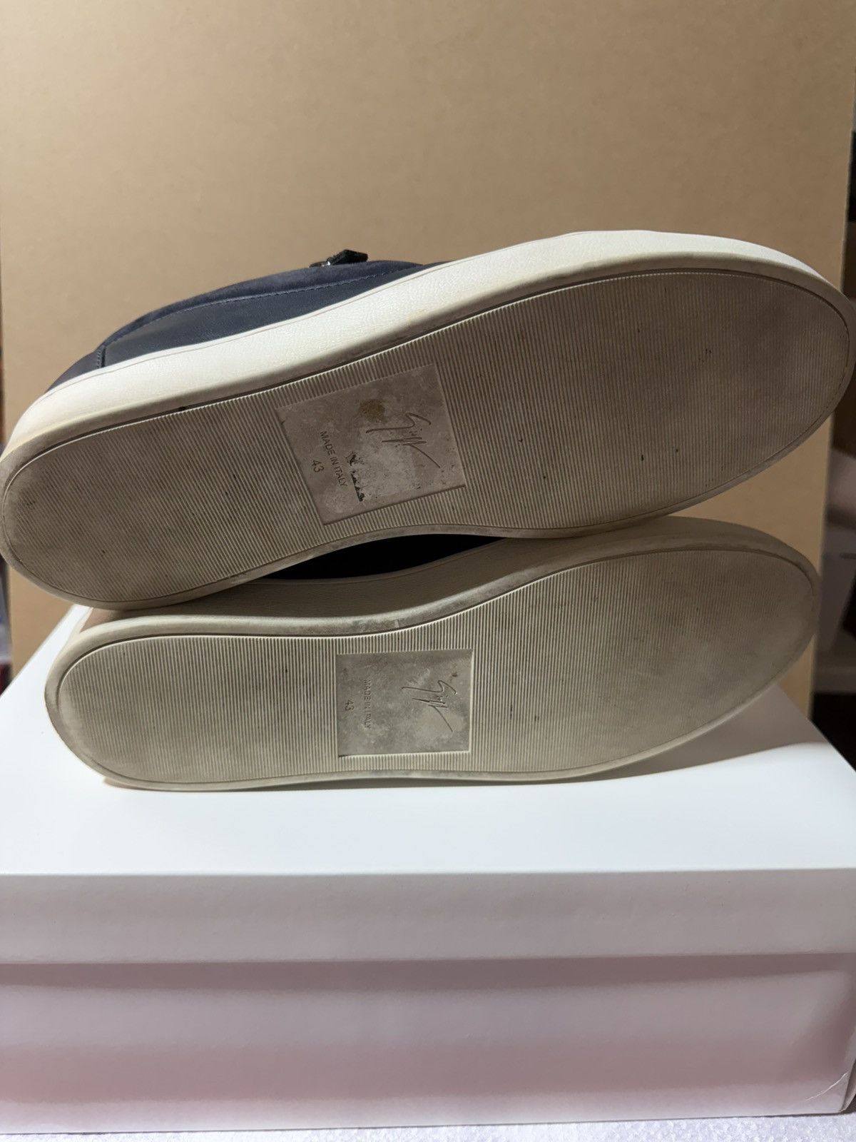 Giuseppe Zanotti Giuseppe Zanotti Men's Blue Leather & Suede Shoes Sz 43 Size US 10 / EU 43 - 6 Thumbnail