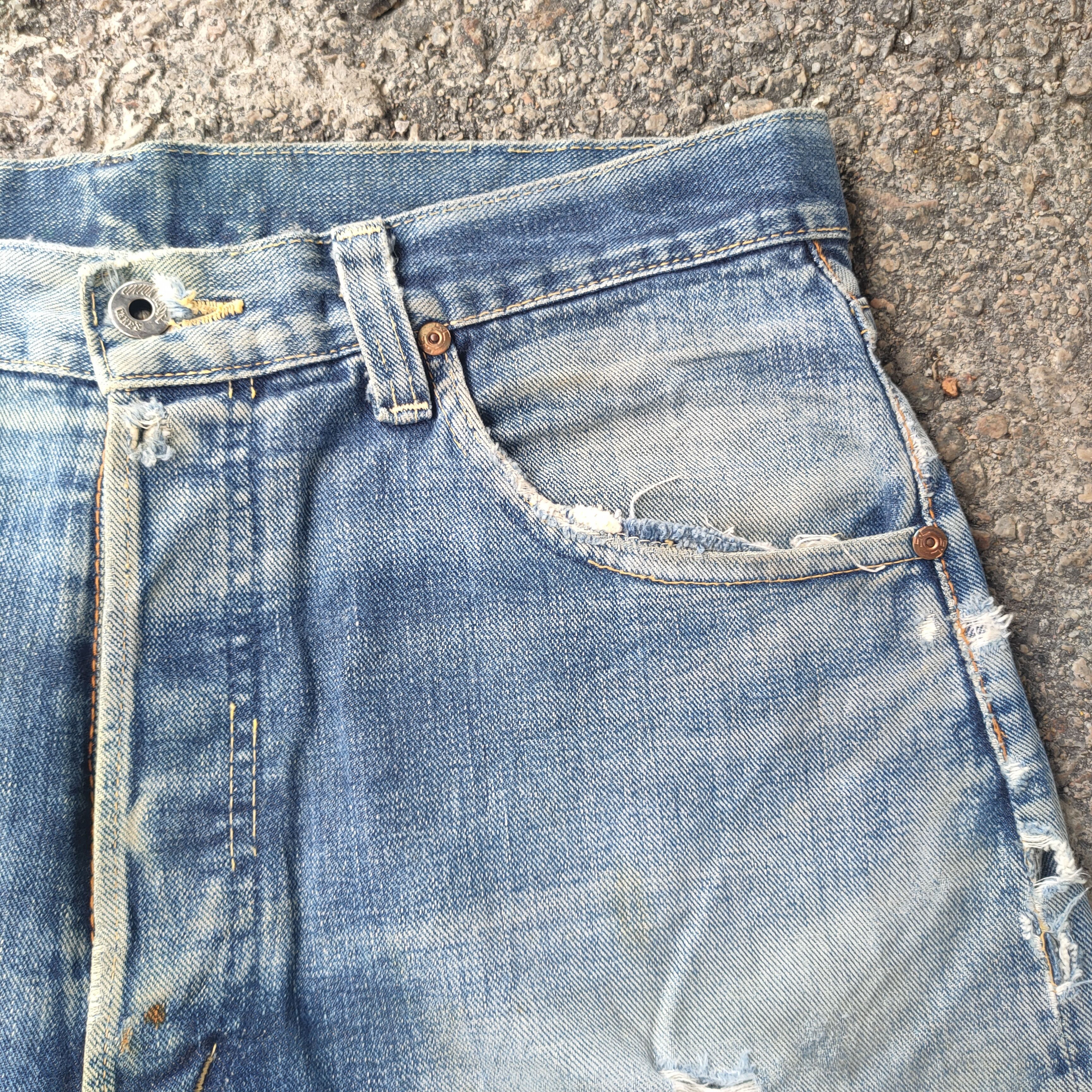Union LA VINTAGE UNION MADE SELVEDGE FADED RIPPED JEANS DENIM PANTS Size US 34 / EU 50 - 9 Thumbnail