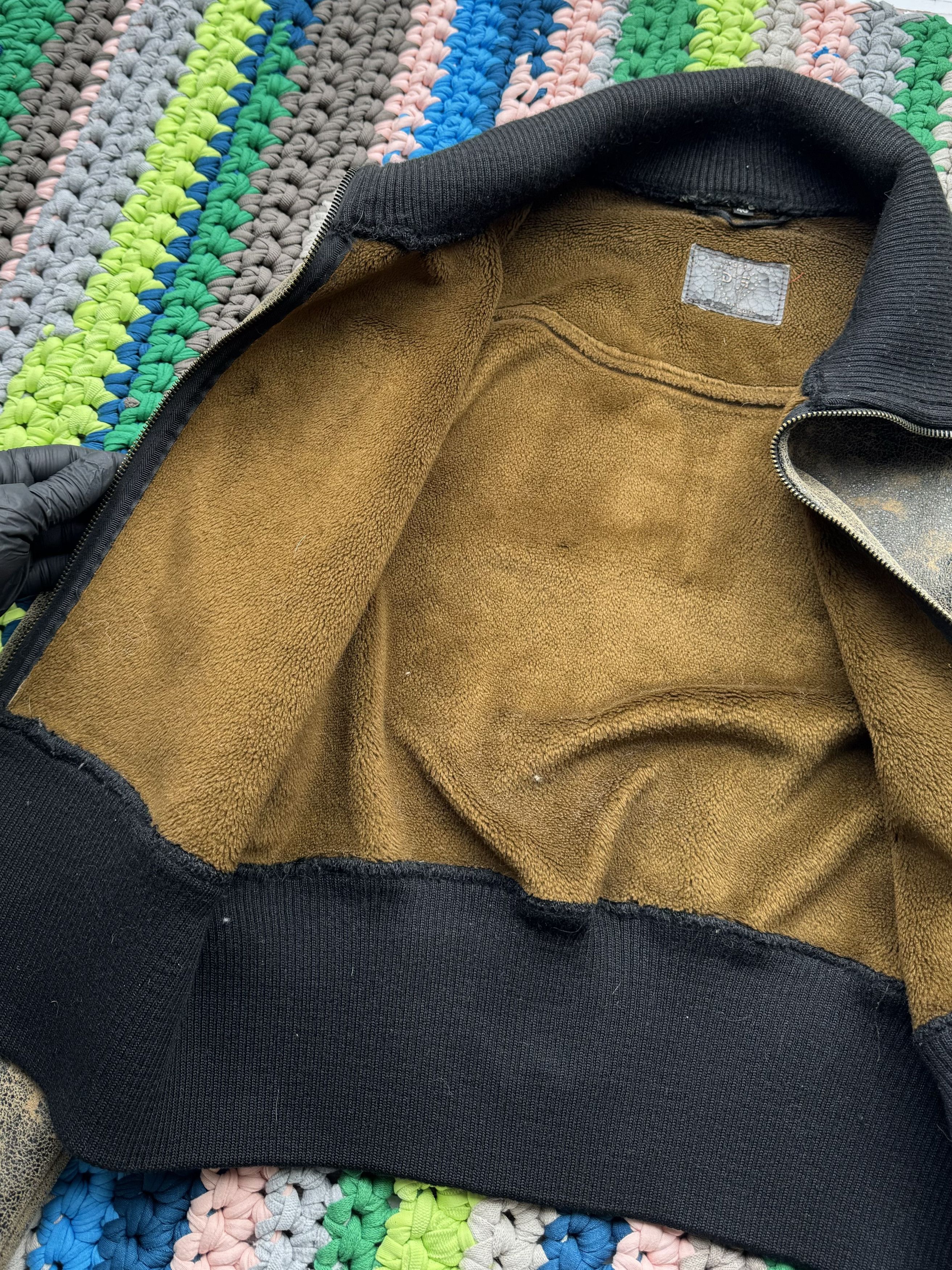 Japanese Brand Vintage Faded Cropped Faux Sheepskin Jacket (D15) Size S / US 4 / IT 40 - 5 Thumbnail