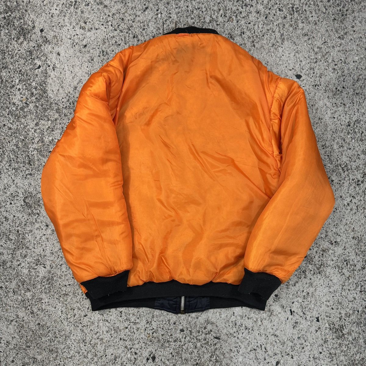 Vintage 90s Reversible MA-1 Faded Thrashed Distressed Bomber Jacket Size US XXL / EU 58 / 5 - 4 Thumbnail