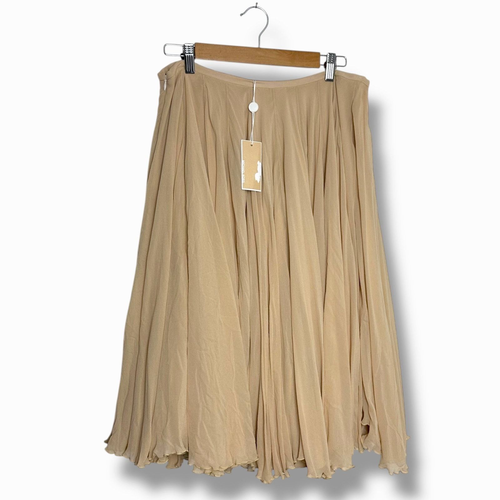 Michael Kors NWT $4995 Michael Kors Collection Silk Nude Skirt SS 07 Size 34" / US 12 / IT 48 - 2 Thumbnail