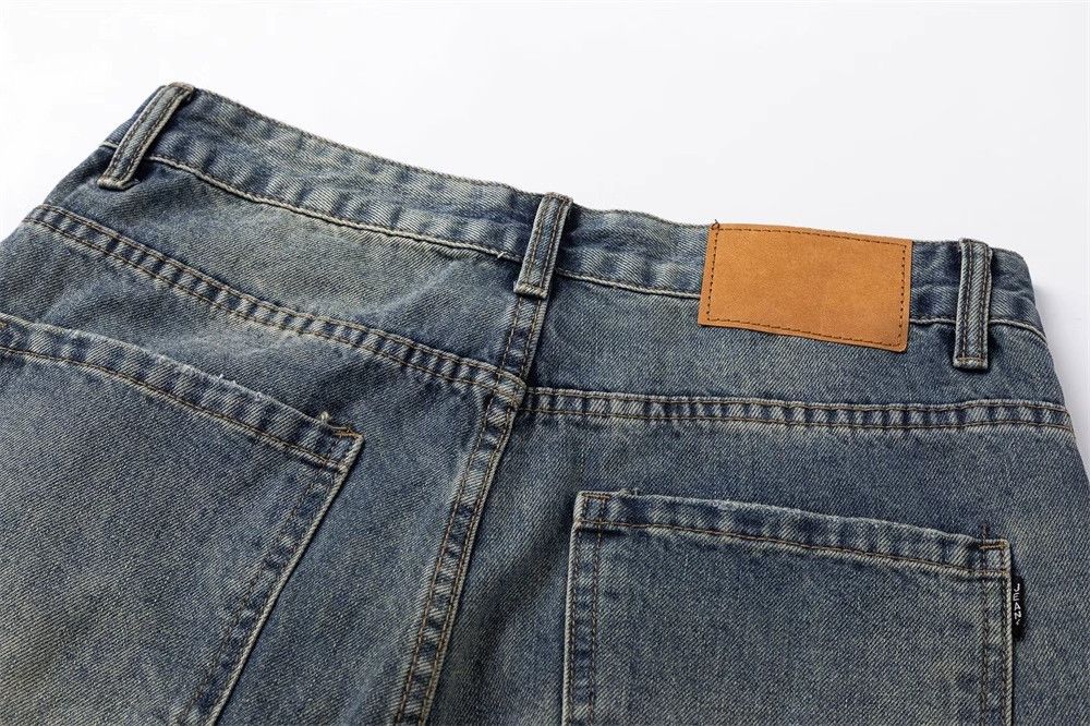 Japanese Brand × Jean American men's straight-leg distressed washed denim trousers Size US 32 / EU 48 - 4 Thumbnail