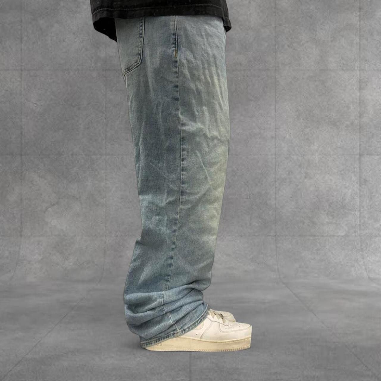 Old Navy Crazy Vintage Y2K/2000s Baggy Old Navy Loose Light Wash Denim Jeans! Size US 38 / EU 54 - 2 Thumbnail