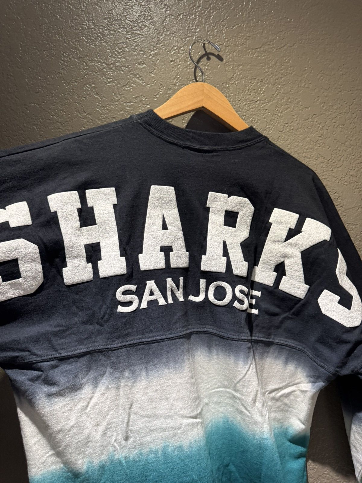 NHL San Jose Sharks Long Sleeve Cut & Sew Medium Puff Print Tee Size US M / EU 48-50 / 2 - 4 Thumbnail