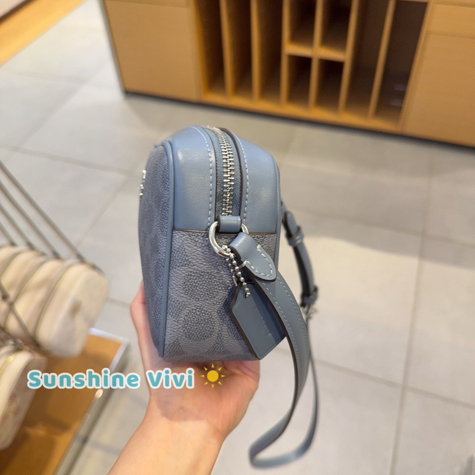 Coach NWT Coach Mini Jamie Camera Bag Silver/Chambray Cy752 Size ONE SIZE - 2 Thumbnail