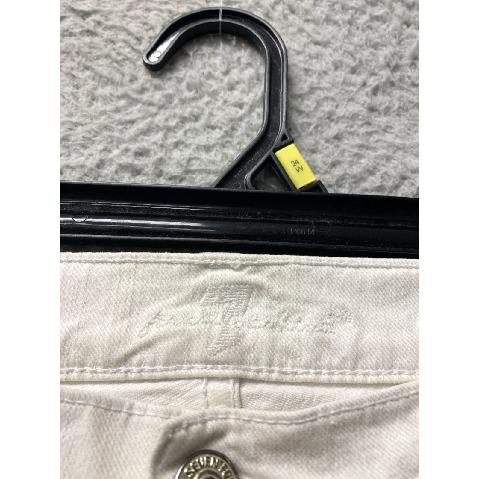 7 For All Mankind 7 For All Mankind Jeans Women 32x30 White Straight Bootcut Stretch /0302 Size 24" / US 00 / IT 34 - 5 Thumbnail