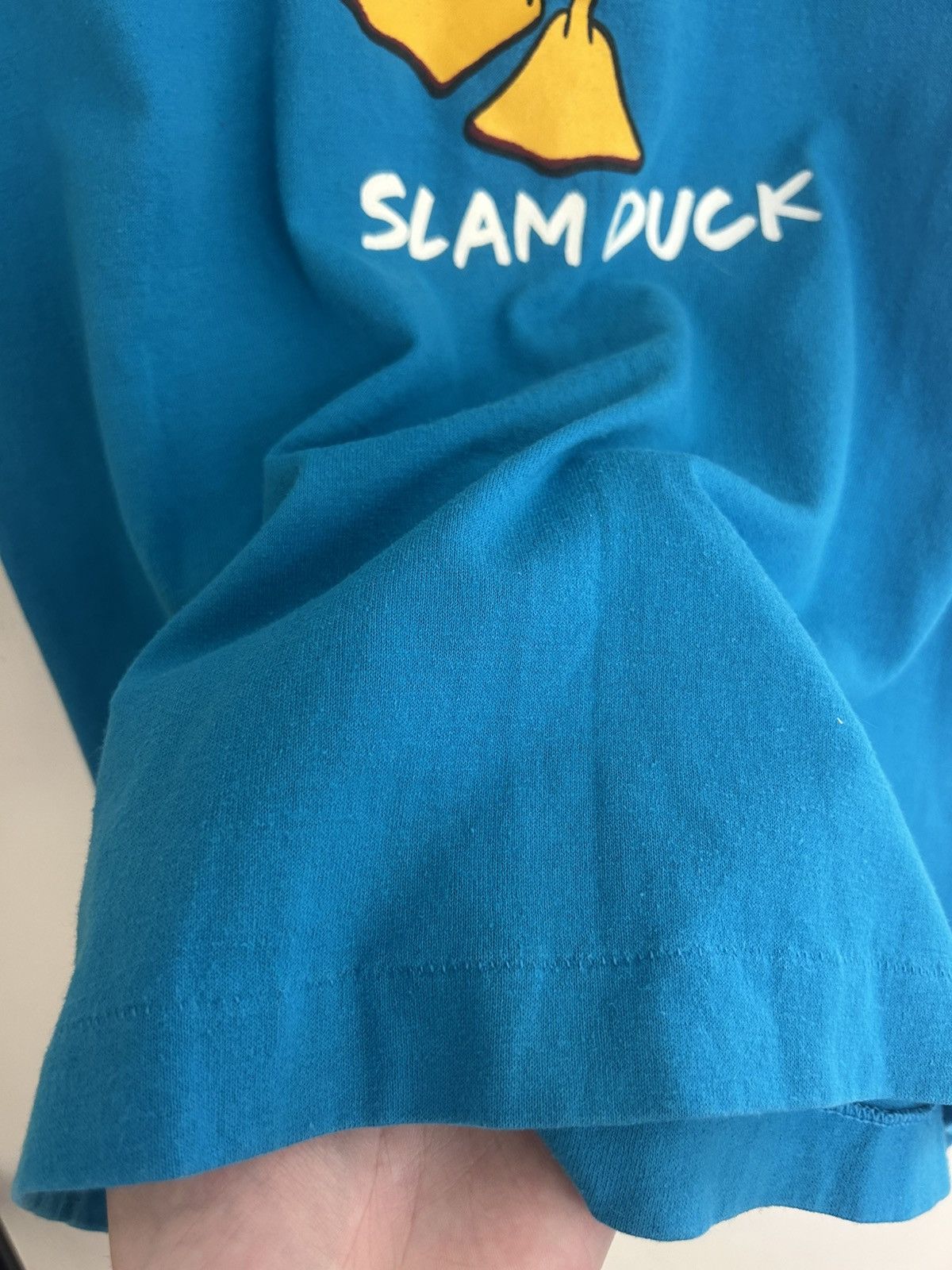 Vintage 1986 Vintage Slam Duck Hef-t by TeeJays Basketball T-shirt Size US M / EU 48-50 / 2 - 5 Thumbnail