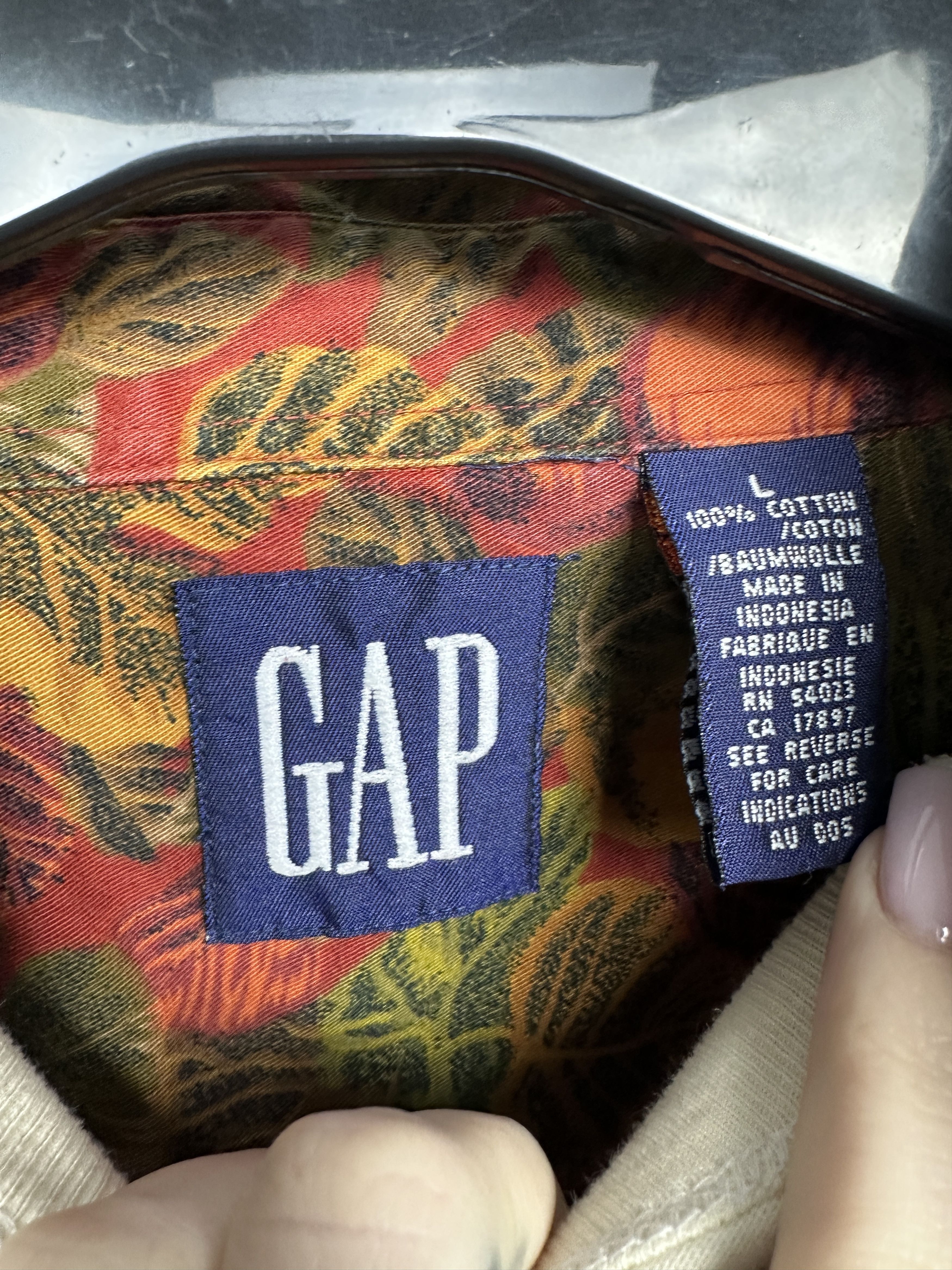 Gap Gap Vintage Mens Flannel Shirt Floral Print Size US L / EU 52-54 / 3 - 3 Thumbnail