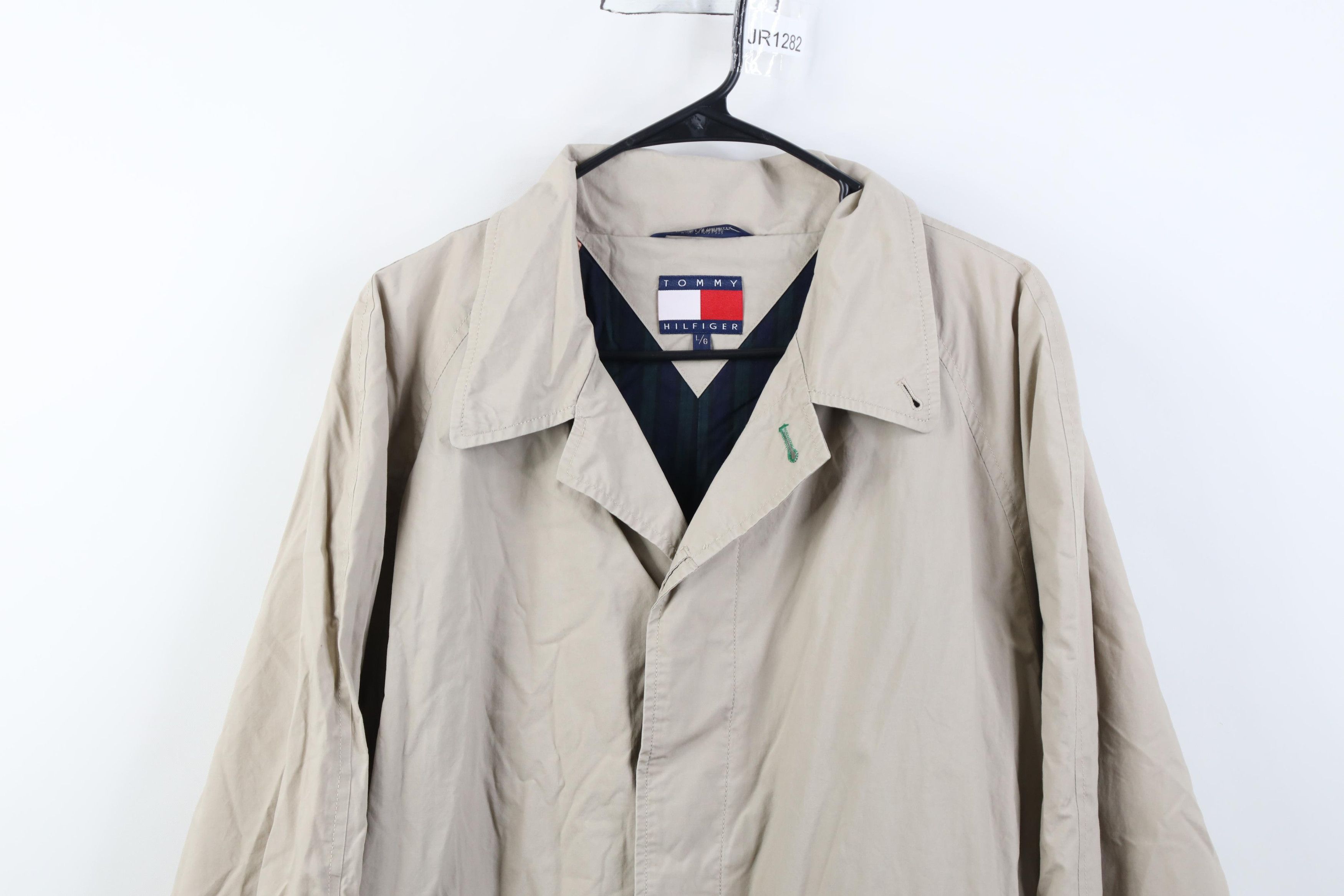 Tommy Hilfiger Vintage 90s Tommy Hilfiger Trench Coat Rain Jacket Beige Size US L / EU 52-54 / 3 - 2 Thumbnail