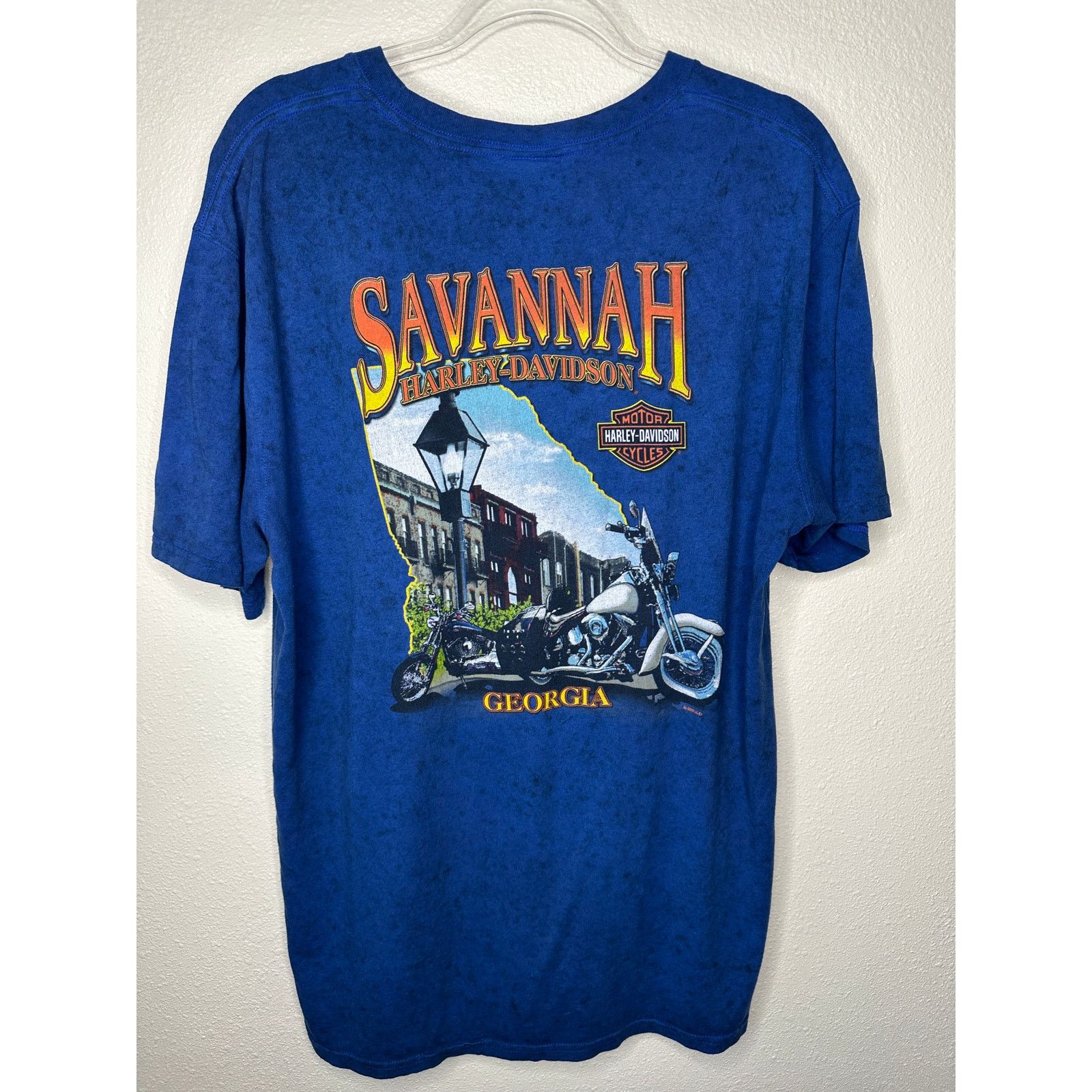 Harley Davidson Harley-Davidson Savannah GA Tee Men’s L Blue Biker Shirt Size US L / EU 52-54 / 3 - 1 Thumbnail