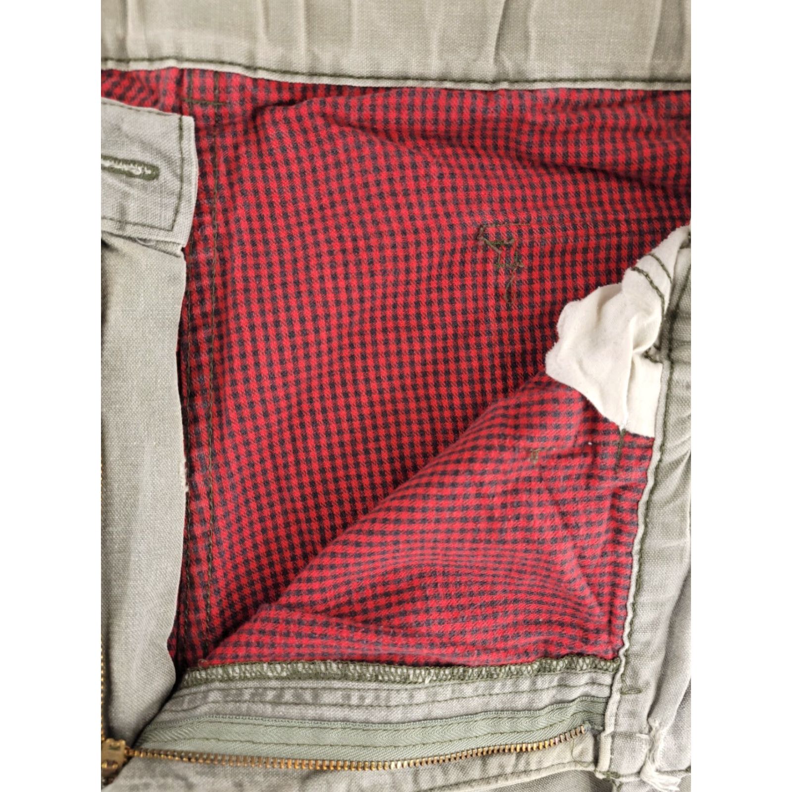 Vintage VINTAGE LL Bean Pants Men's 40x33 Green Flannel Lined Straight Fit Made in USA Size US 40 / EU 56 - 3 Thumbnail