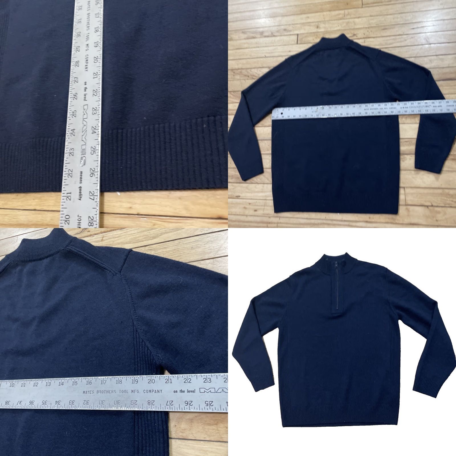 Rodd & Gunn ROD & GUNN Mens M Wool Quarter Zip Sweater Blue Pullover 1/4 Zip Preppy Casual Formal Workwear Gap Hole M Size US M / EU 48-50 / 2 - 8 Thumbnail