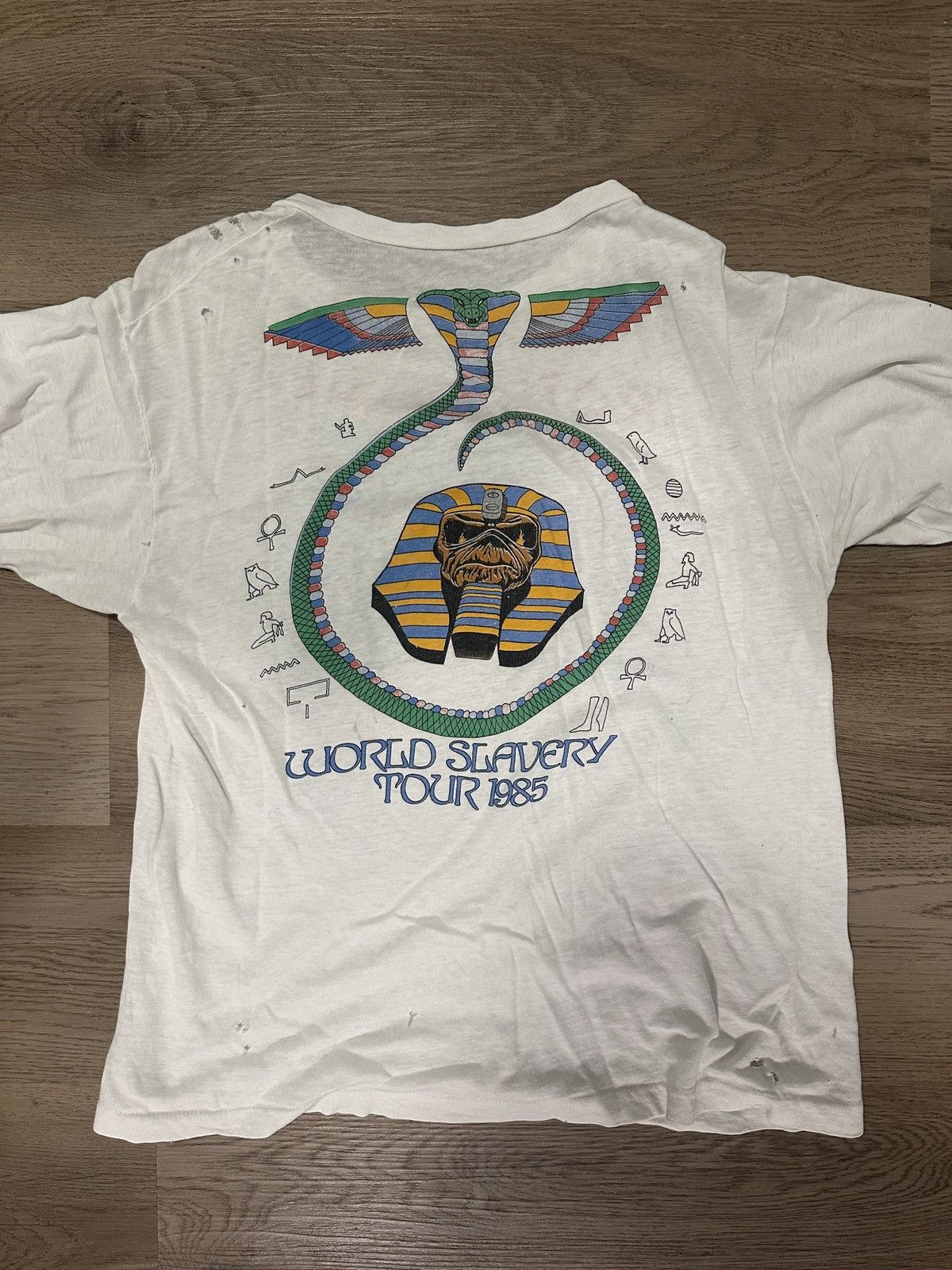 Vintage 1985 Iron Maiden “World Slavery” Long Sleeve Size US M / EU 48-50 / 2 - 3 Thumbnail