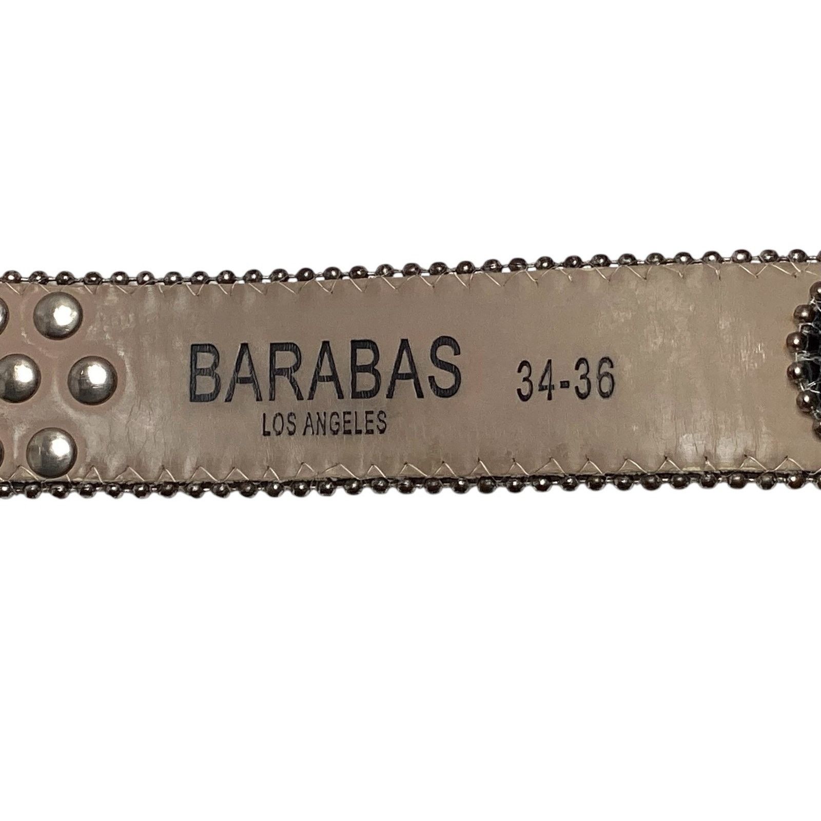 Other Barabas BK816 Black Leather Belt Silver Rhinestone Buckle Size 36 - 3 Thumbnail