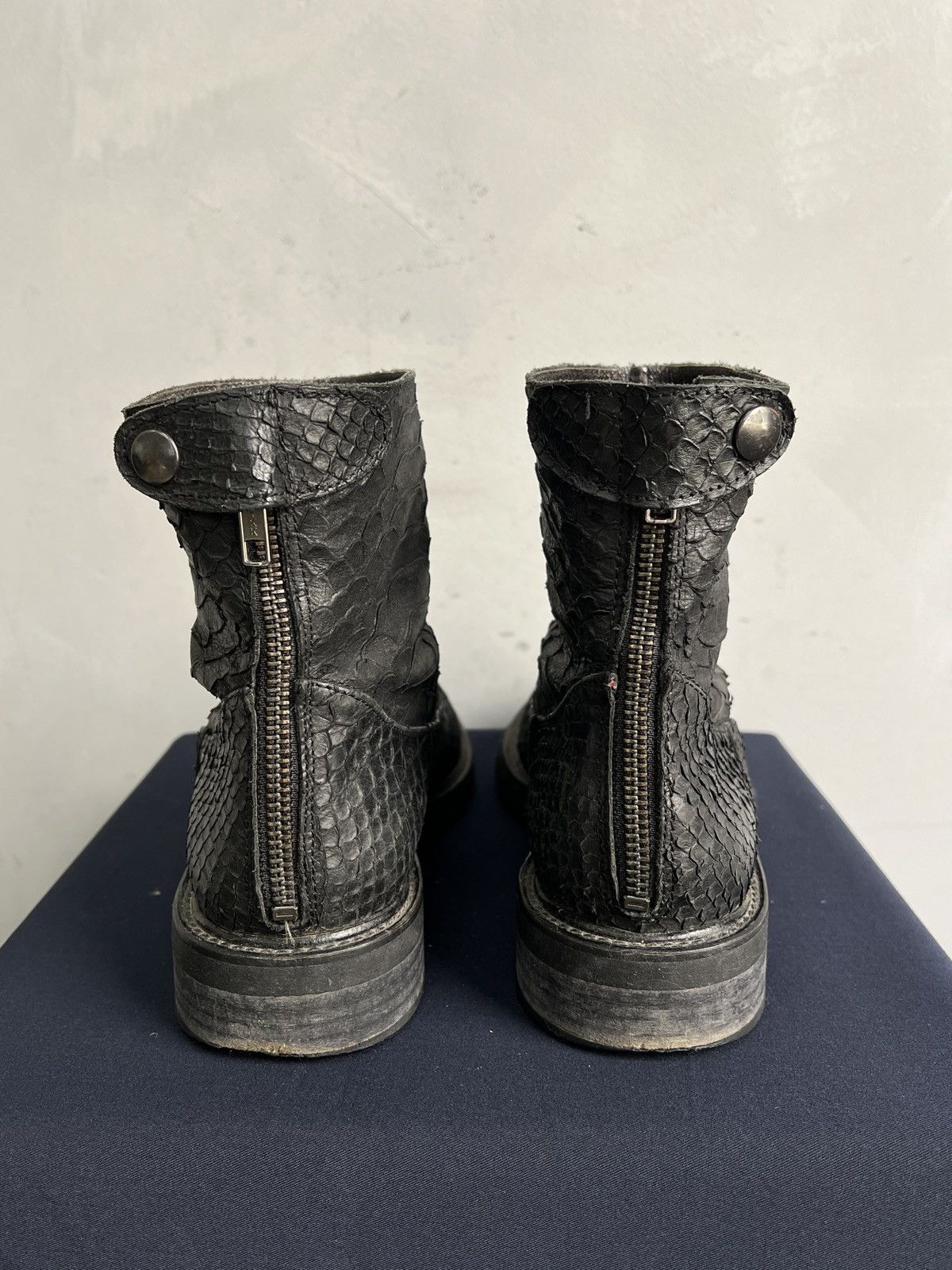 Hedi Slimane Python snake leather avant garde hedi slimane style boots Size US 7 / EU 40 - 6 Thumbnail