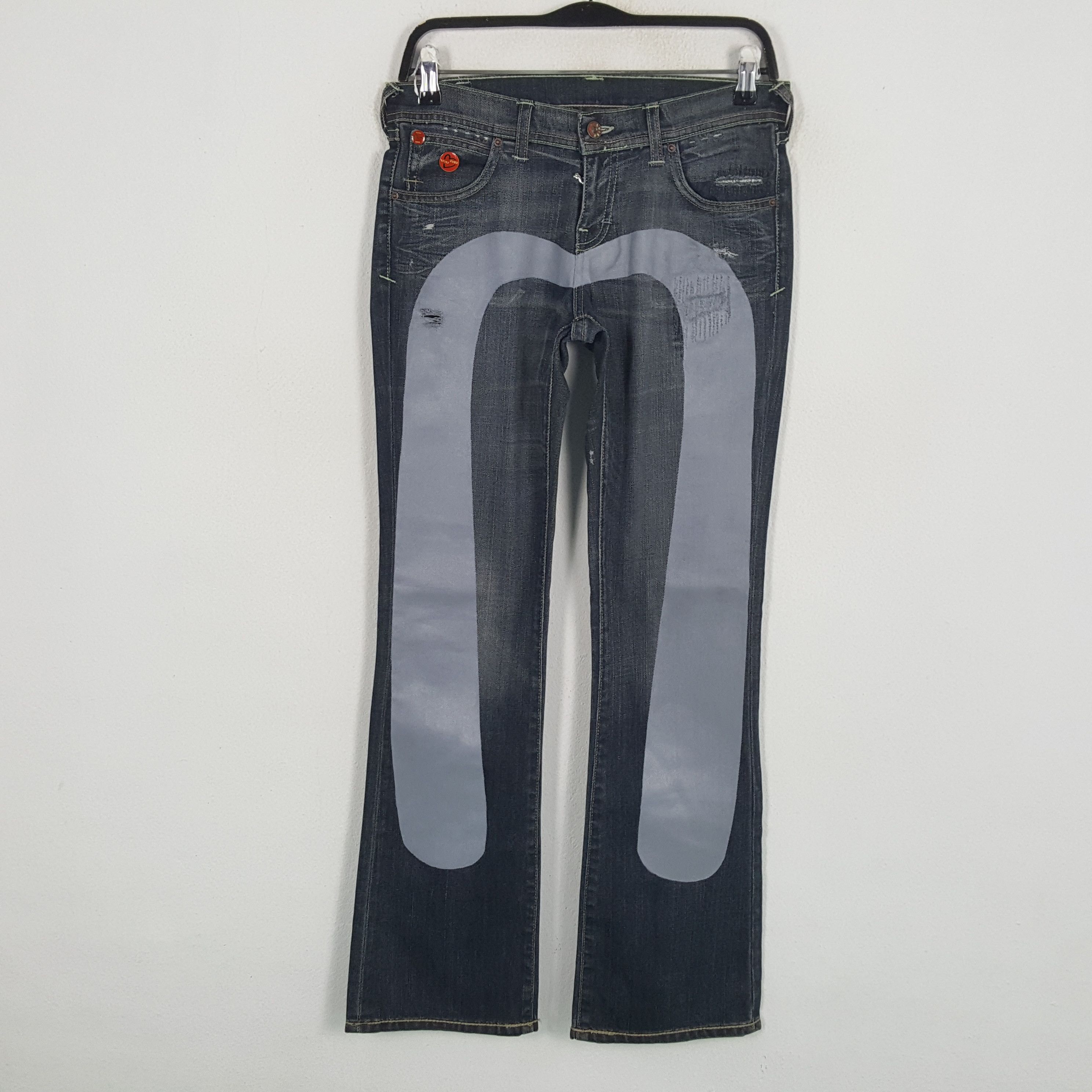 Evisu × Puma × Vintage EVISU x PUMA Japanese Brand Streetwear Custom Daicock Jeans Size 30" / US 8 / IT 44 - 1 Thumbnail