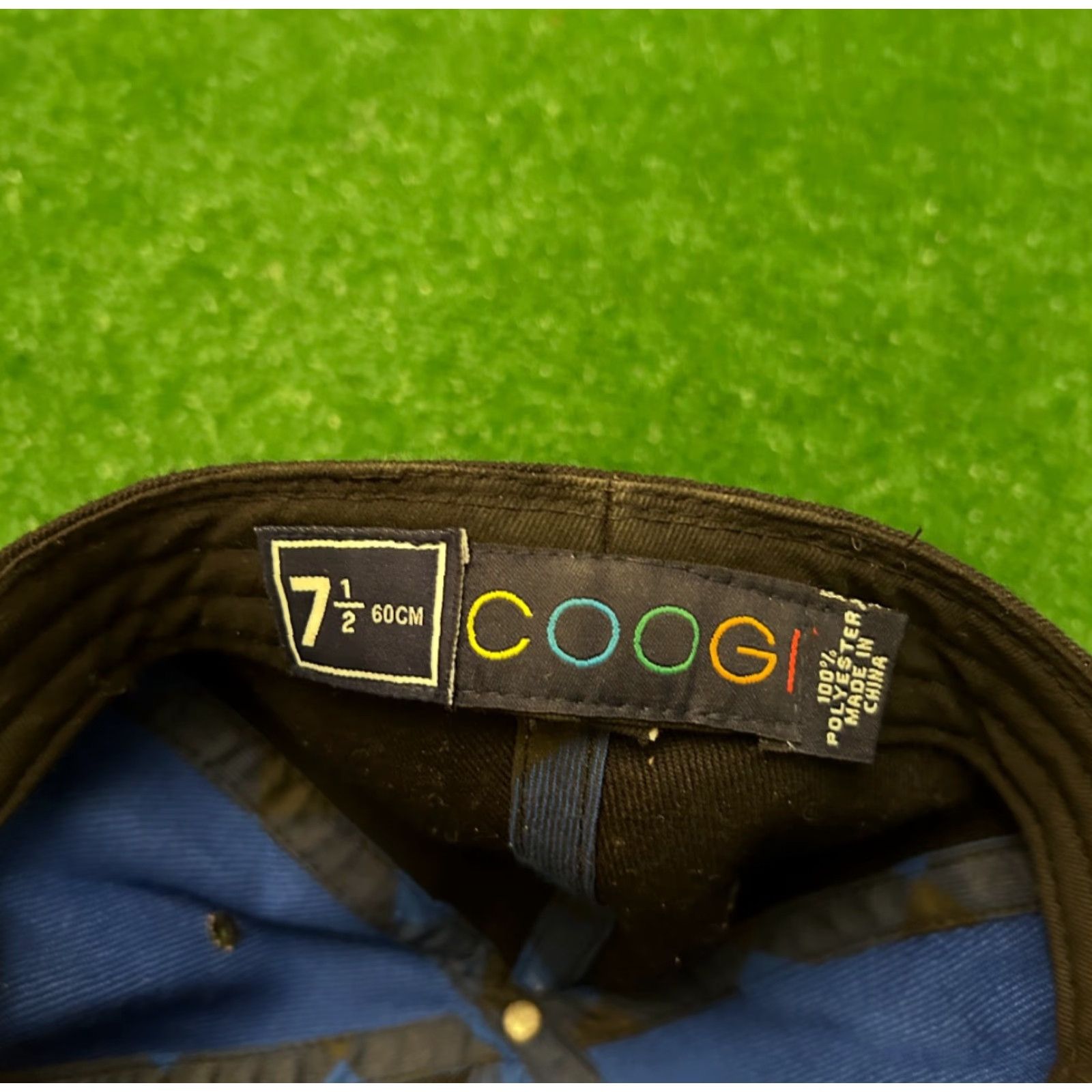 Coogi VINTAGE COOGI Logo Hip Hop VTG Fitted Hat Cap 7 1/2 Black Plaid 90s Y2K Men Baseball Cap Size ONE SIZE - 3 Thumbnail