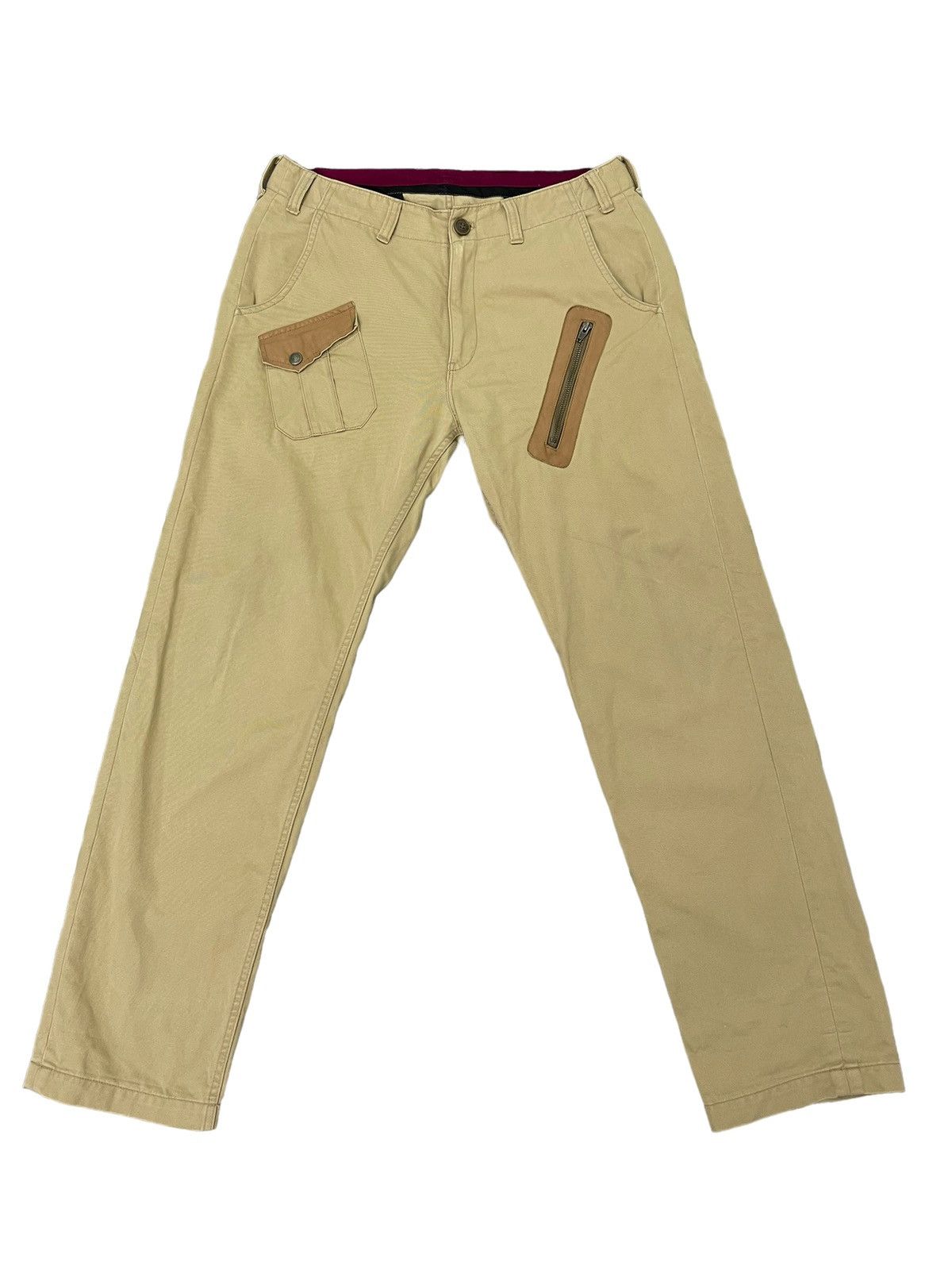 Khaki Pant Rattle Trap Leather Pockets Regular 7🟦8